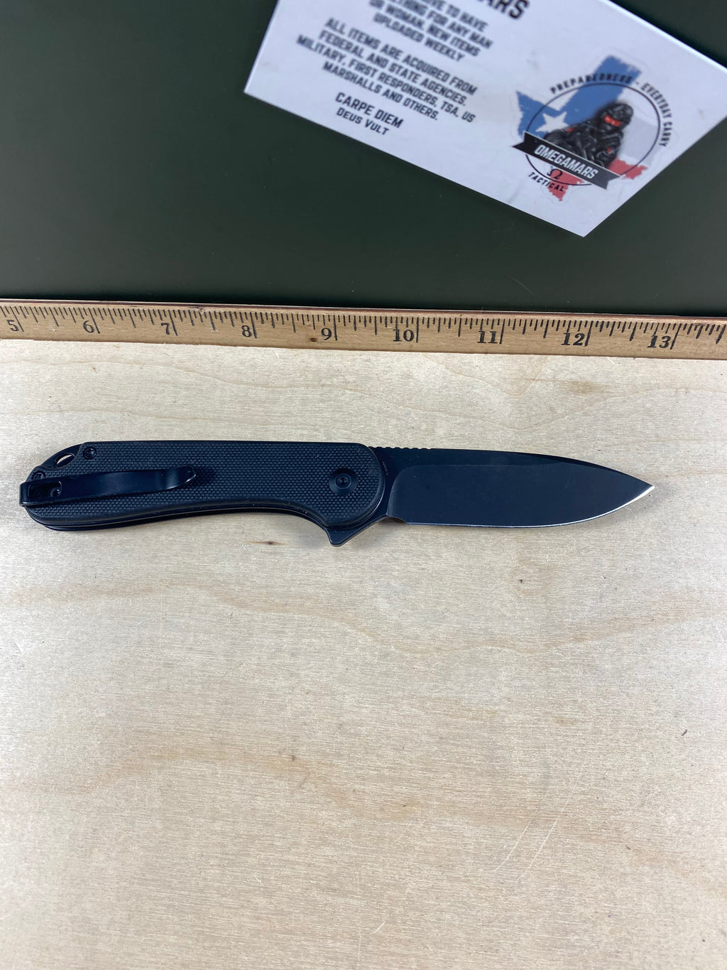 CIVIVI #7 Button Lock Elementum II Flipper Knife. Light usage. (MSRP $76.50)