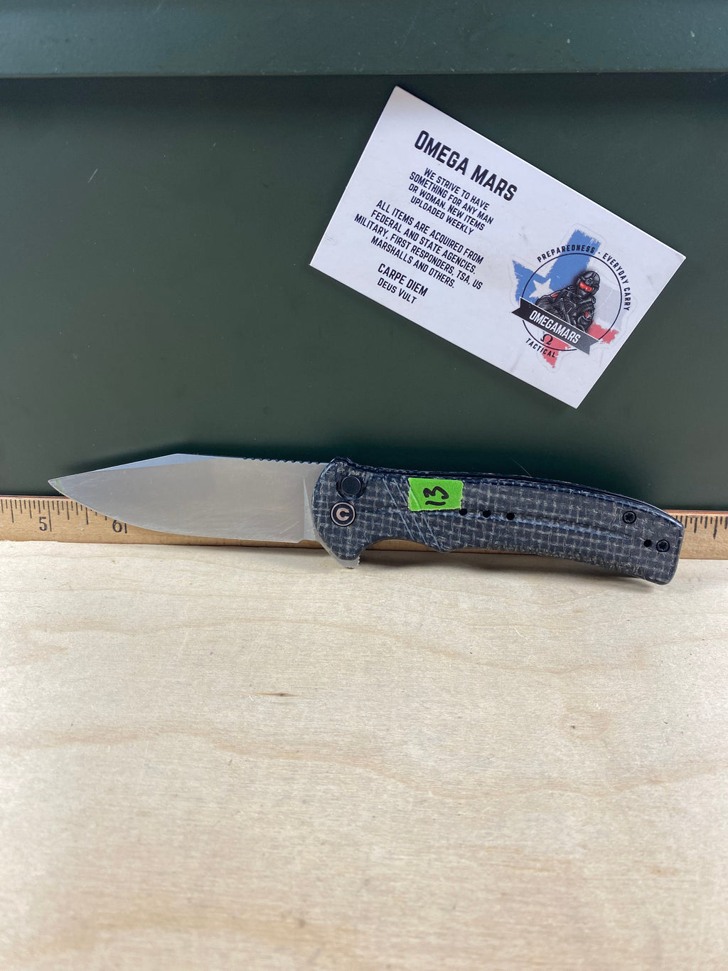 CIVIVI #13 Cogent Flipper & Button Lock Knife. Light usage. Resharpened and pocket clip loose. (MSRP $84.10 NEW)