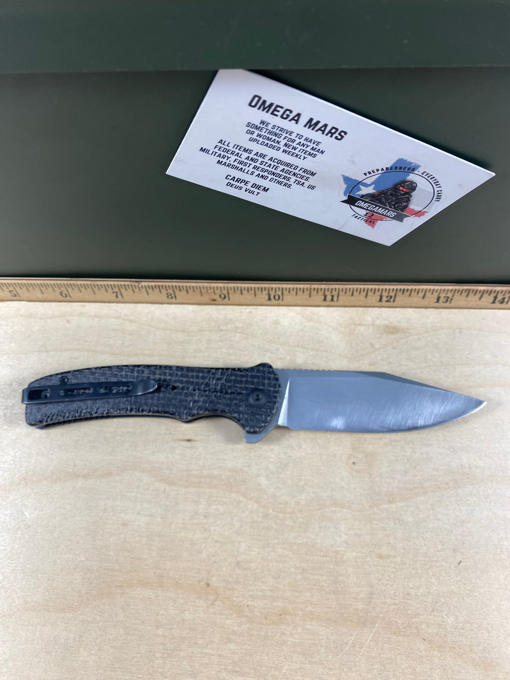 CIVIVI #13 Cogent Flipper & Button Lock Knife. Light usage. Resharpened and pocket clip loose. (MSRP $84.10 NEW)