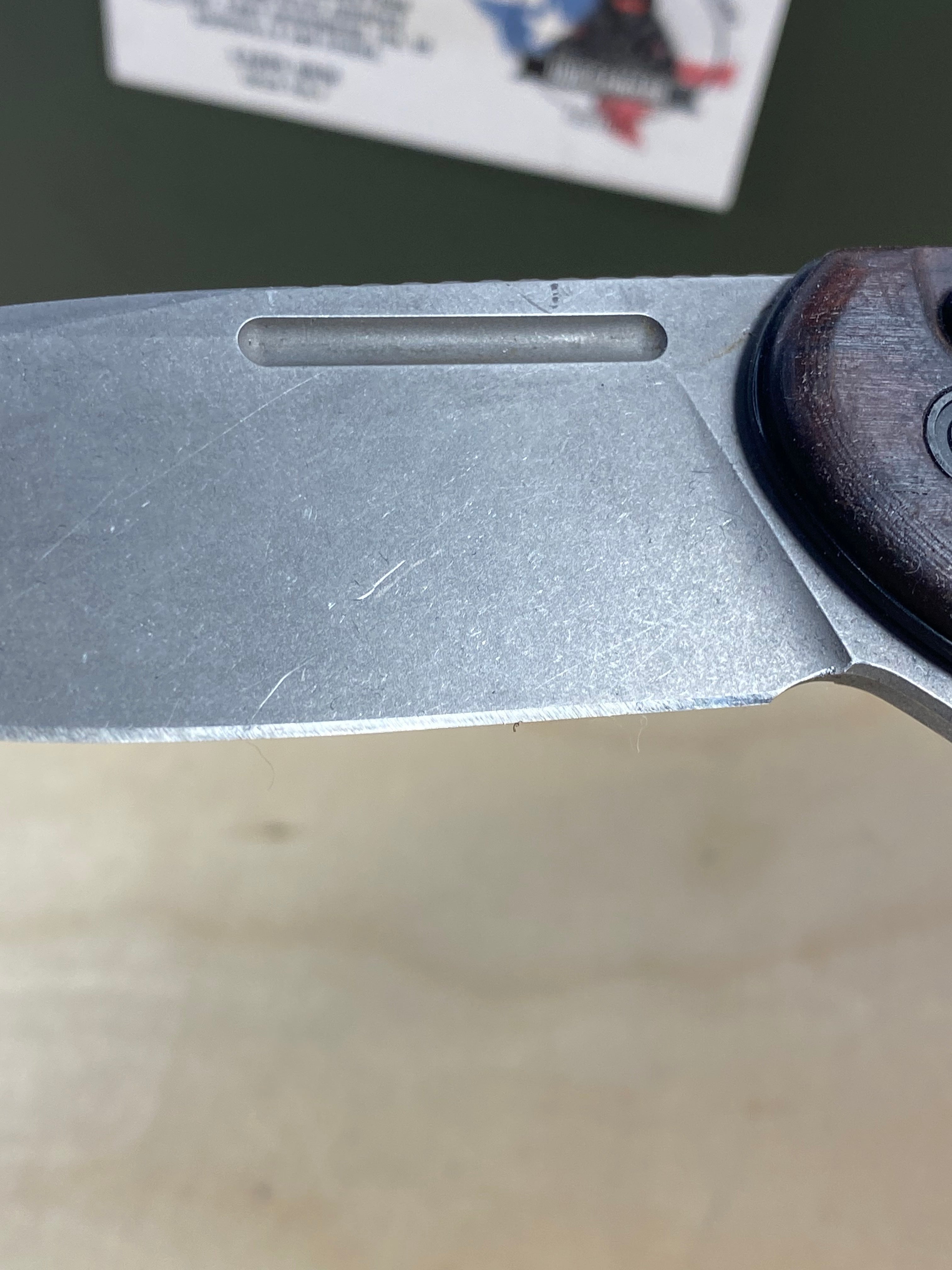 CIVIVI #14 Conspirator Flipper & Button Lock Knife Wood Handle. Light usage. Dirty. (MSRP $97.70 NEW)