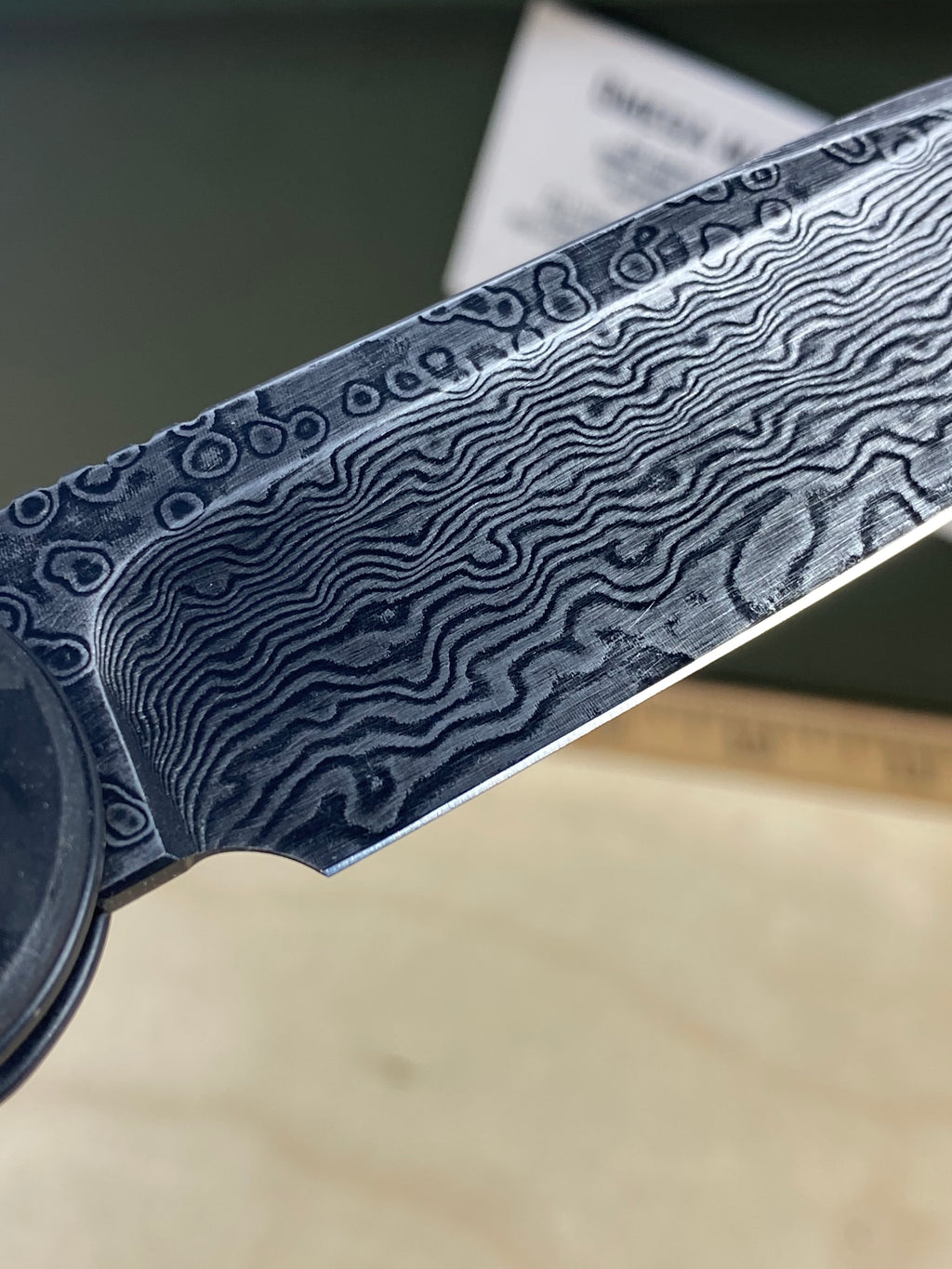 CIVIVI #15 Button Lock Elementum Damascus Pocket Knife. Light usage. (MSRP $126.00 NEW)