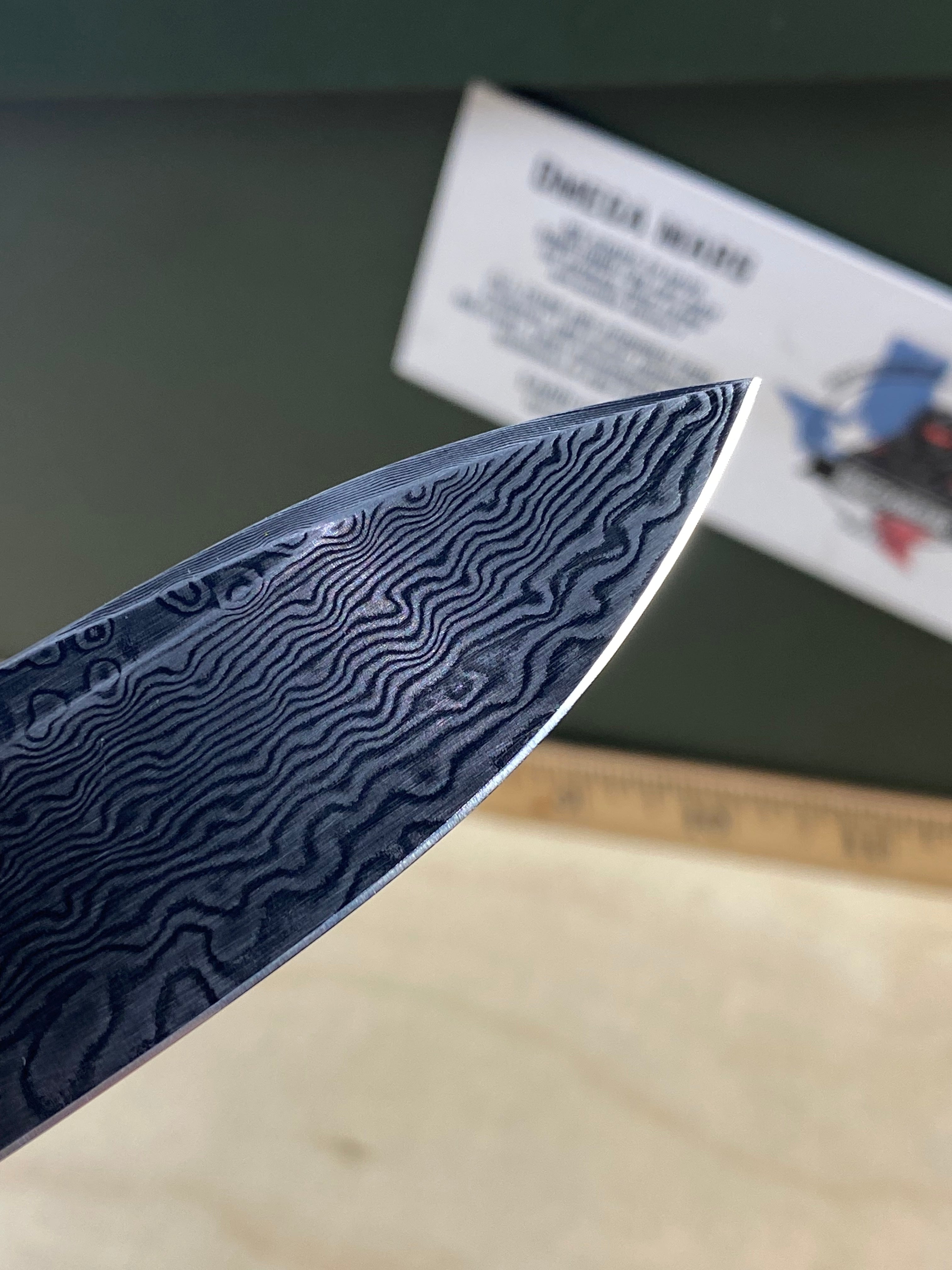 CIVIVI #15 Button Lock Elementum Damascus Pocket Knife. Light usage. (MSRP $126.00 NEW)
