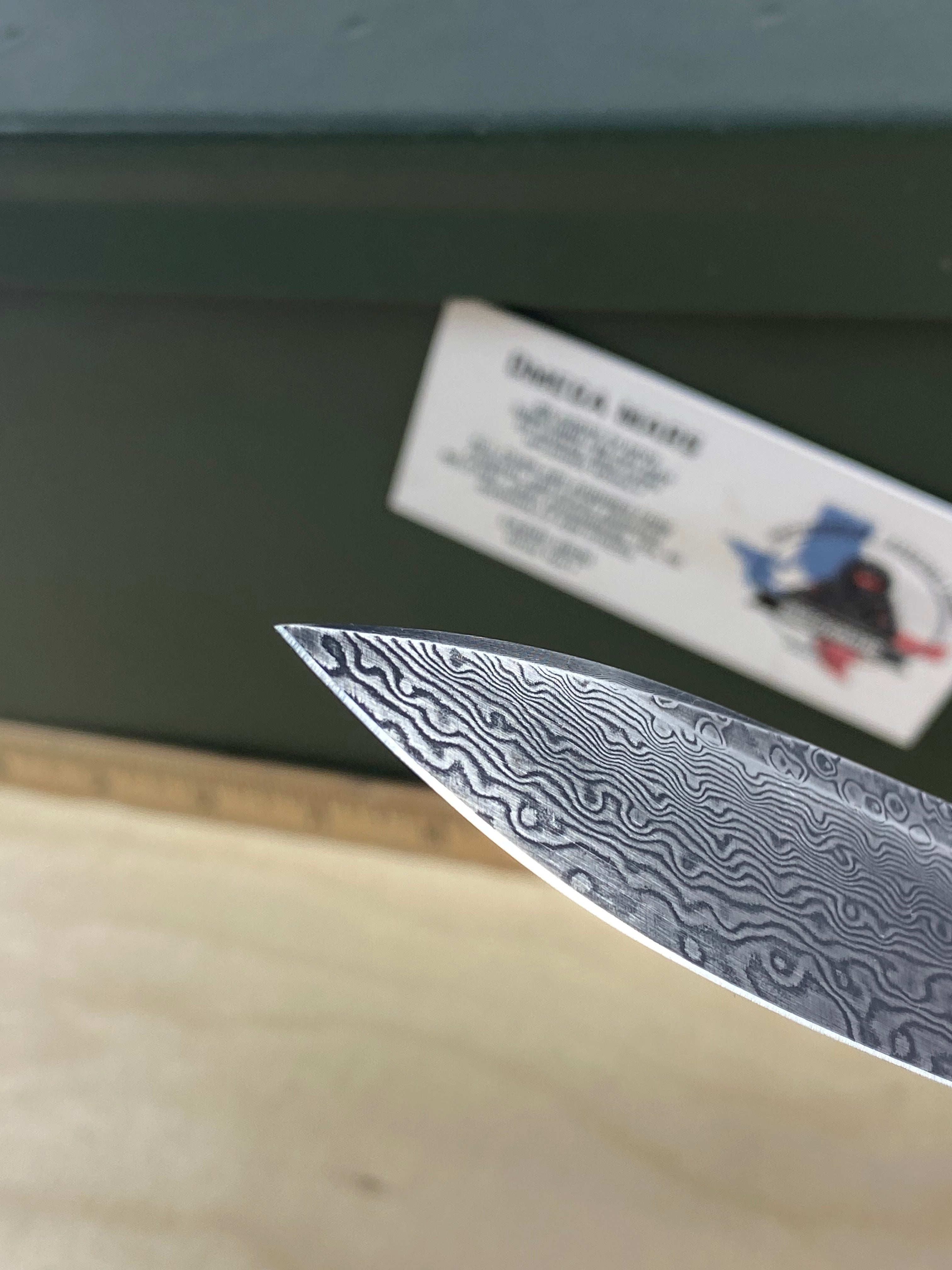 CIVIVI #15 Button Lock Elementum Damascus Pocket Knife. Light usage. (MSRP $126.00 NEW)