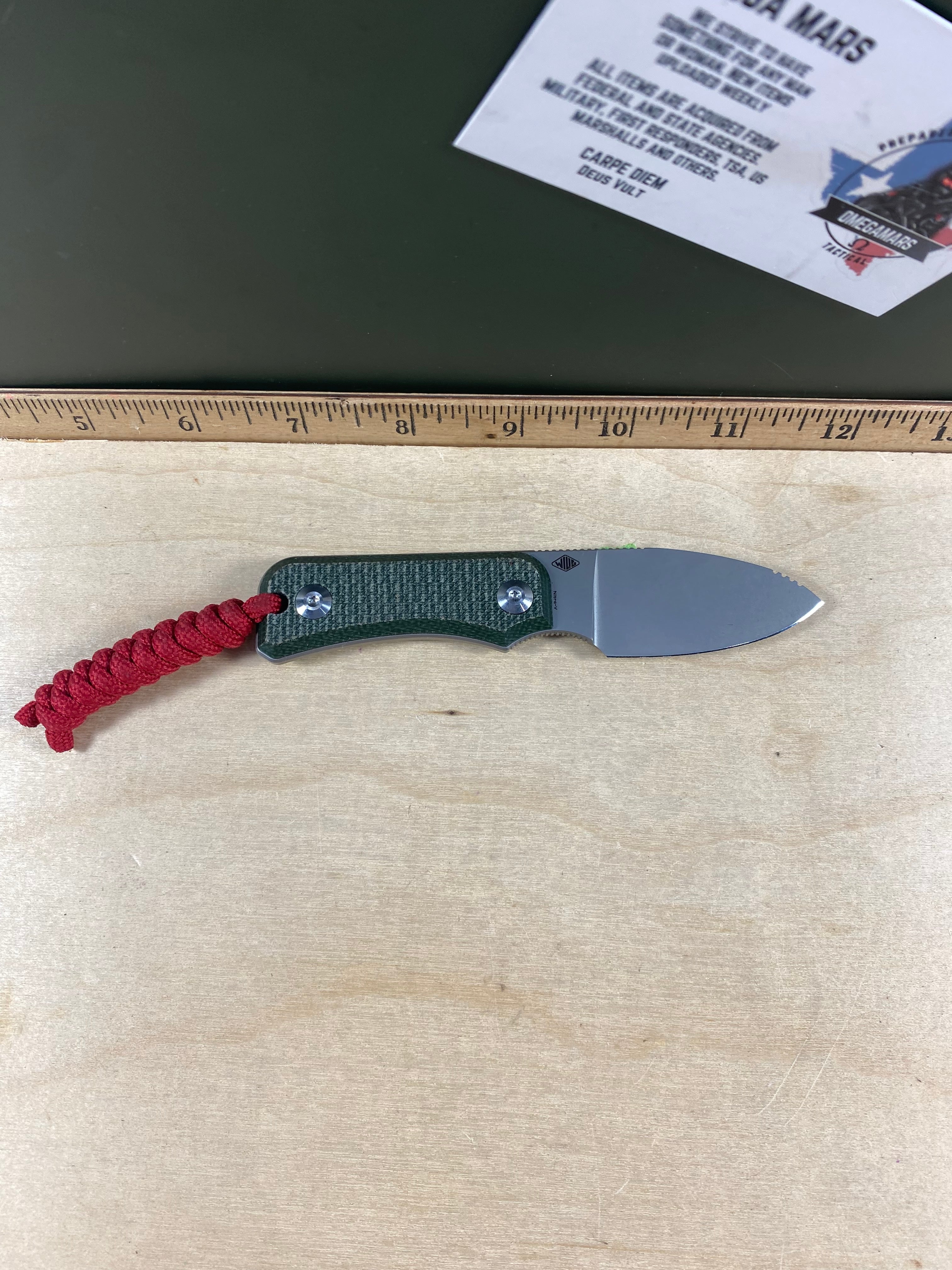 CIVIVI #16 Baby Banter Fixed Blade Knife Micarta Handle. Light usage. (MSRP $70.00 NEW)