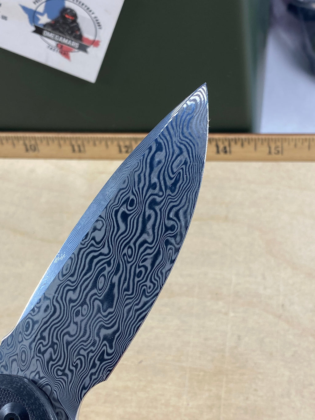 CIVIVI #17 Praxis Knife C803DS - Damascus Spear Point - Black G10 - Liner Lock Flipper Folder. Light usage.