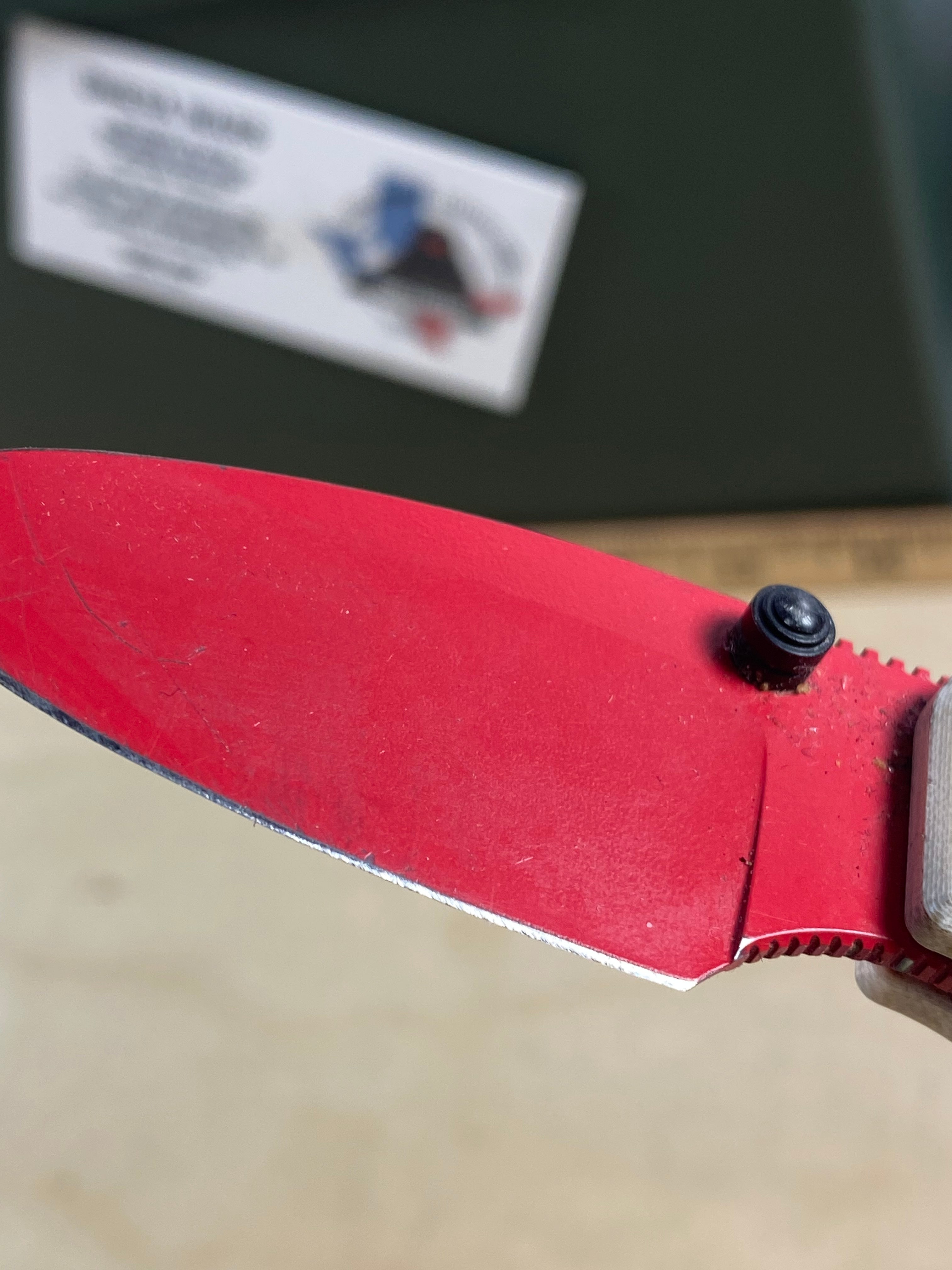 CIVIVI #19 Baby Banter Thumb Stud Knife G10 Handle. Light usage. Chip on blade, resharpened and dirty. (MSRP $73.00 NEW)