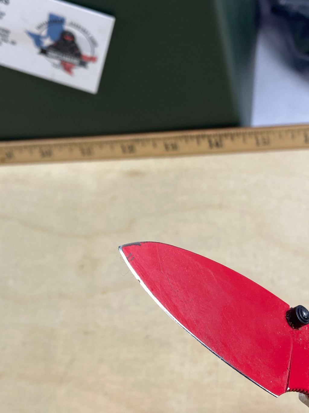 CIVIVI #19 Baby Banter Thumb Stud Knife G10 Handle. Light usage. Chip on blade, resharpened and dirty. (MSRP $73.00 NEW)