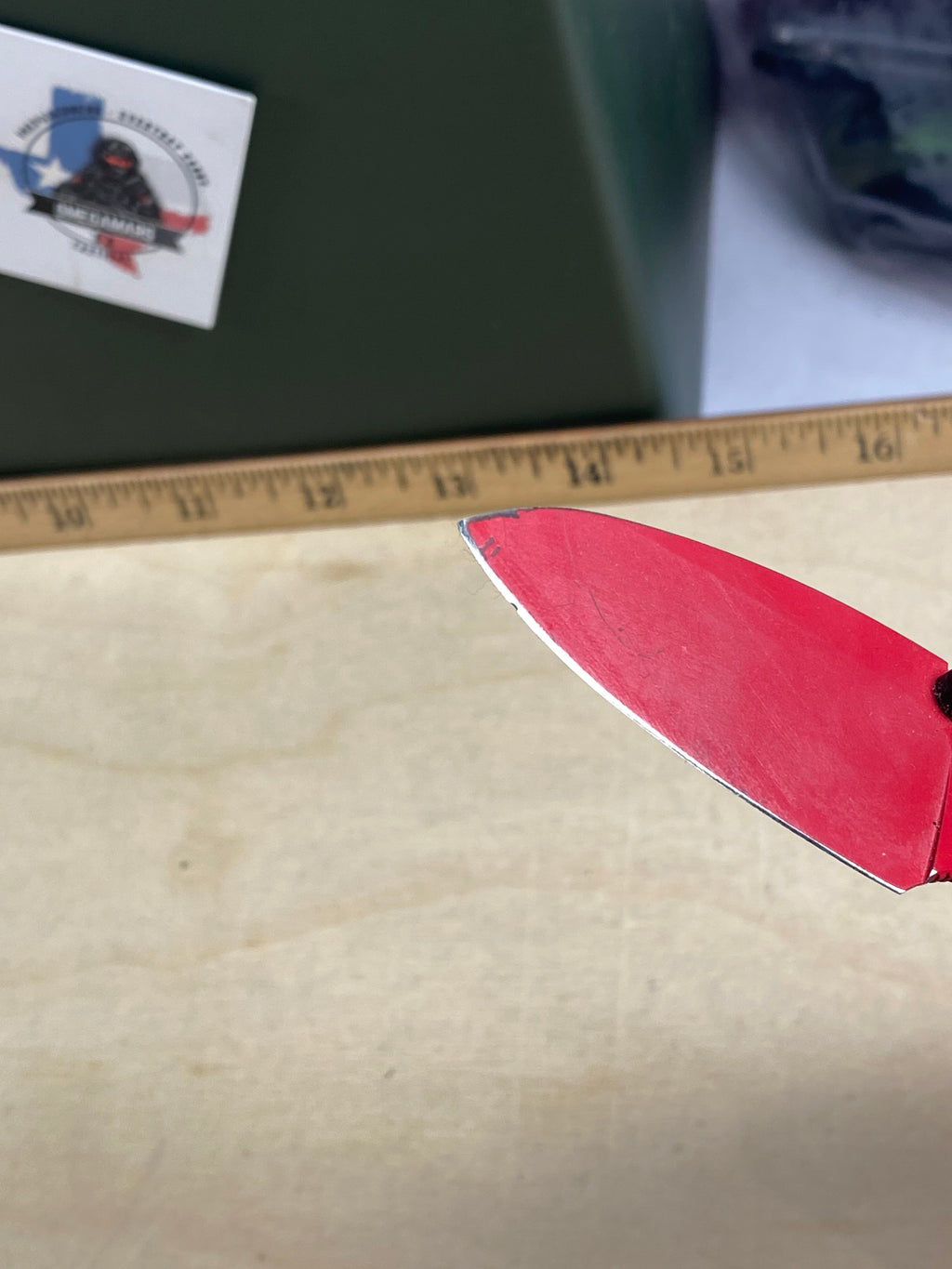 CIVIVI #19 Baby Banter Thumb Stud Knife G10 Handle. Light usage. Chip on blade, resharpened and dirty. (MSRP $73.00 NEW)