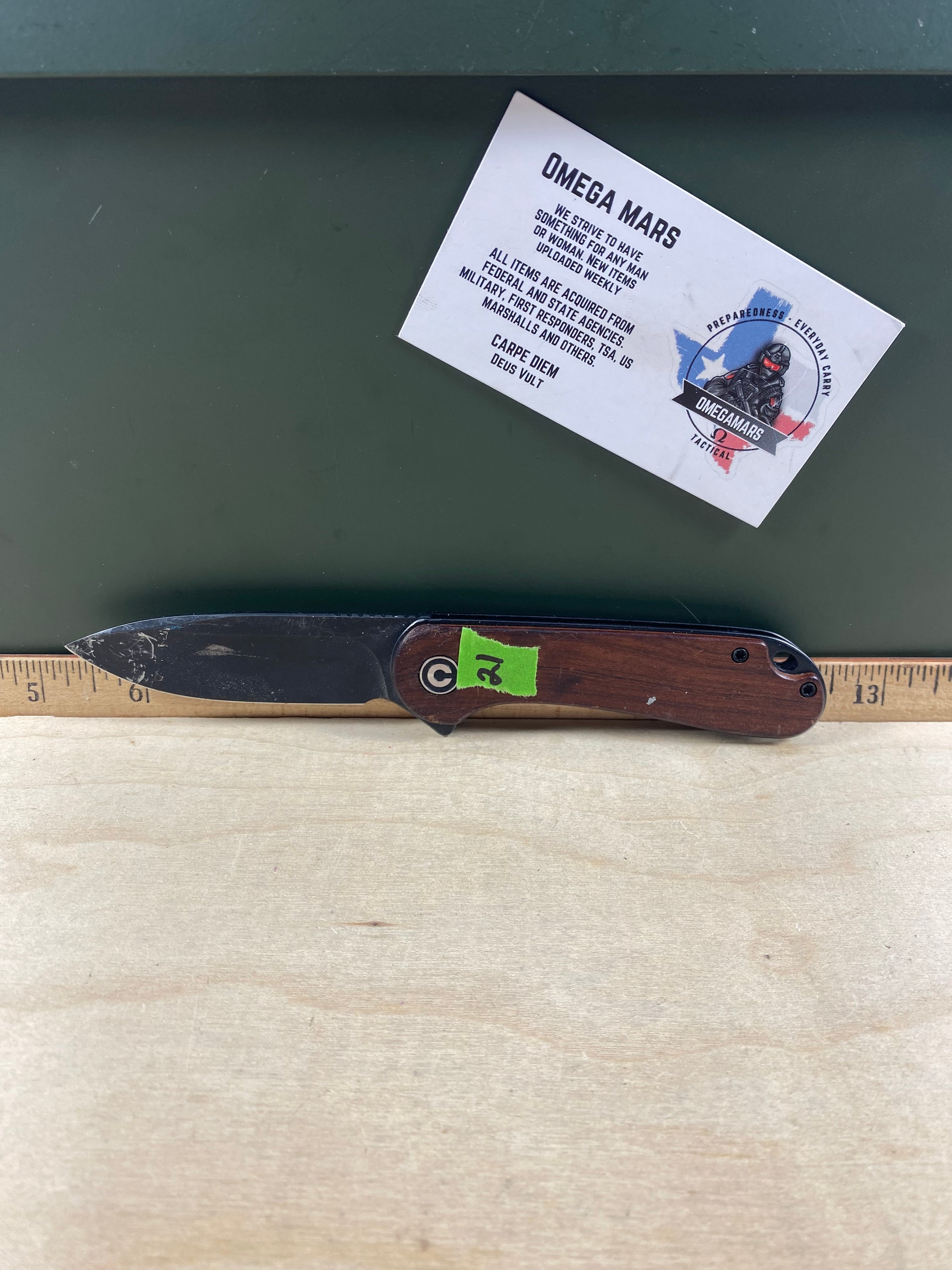 CIVIVI #21 Elementum Slip Joint Knife Guibourtia Wood. Light usage. Broken Handle. (MSRP $65.00 NEW)