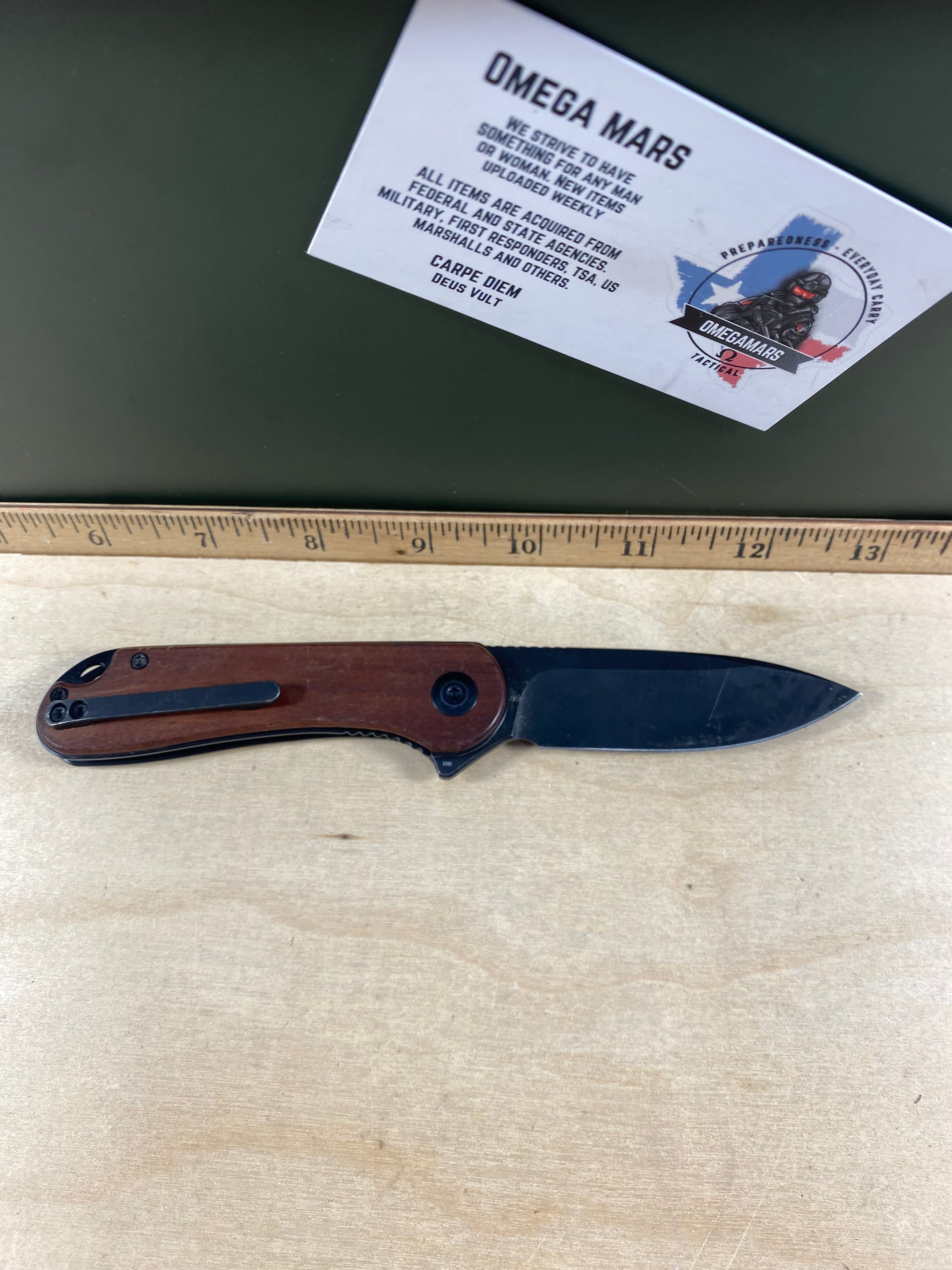 CIVIVI #22 Elementum Slip Joint Knife Guibourtia Wood. Light usage. Broken Handle. (MSRP $65.00 NEW)