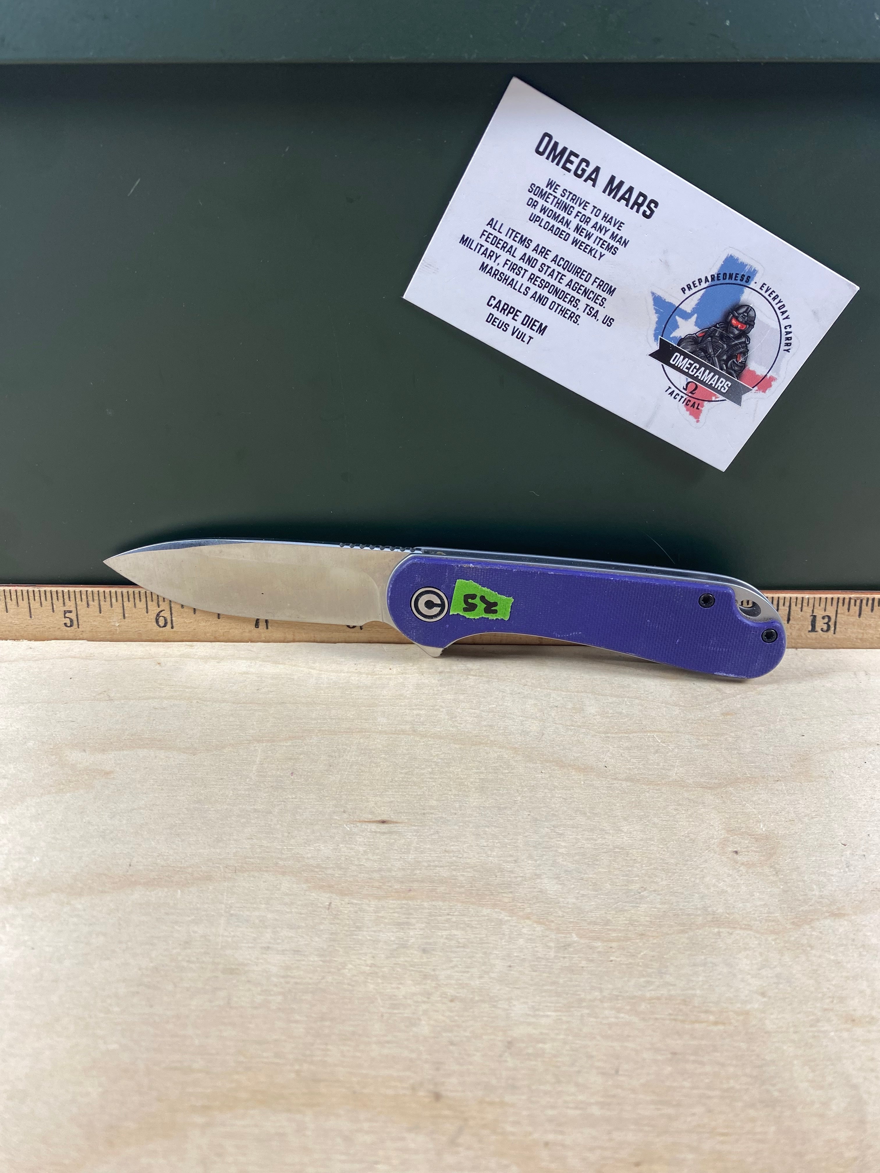 CIVIVI #25 Elementum Flipper Knife G10 Handle. Light usage. (MSRP $59.00 NEW)