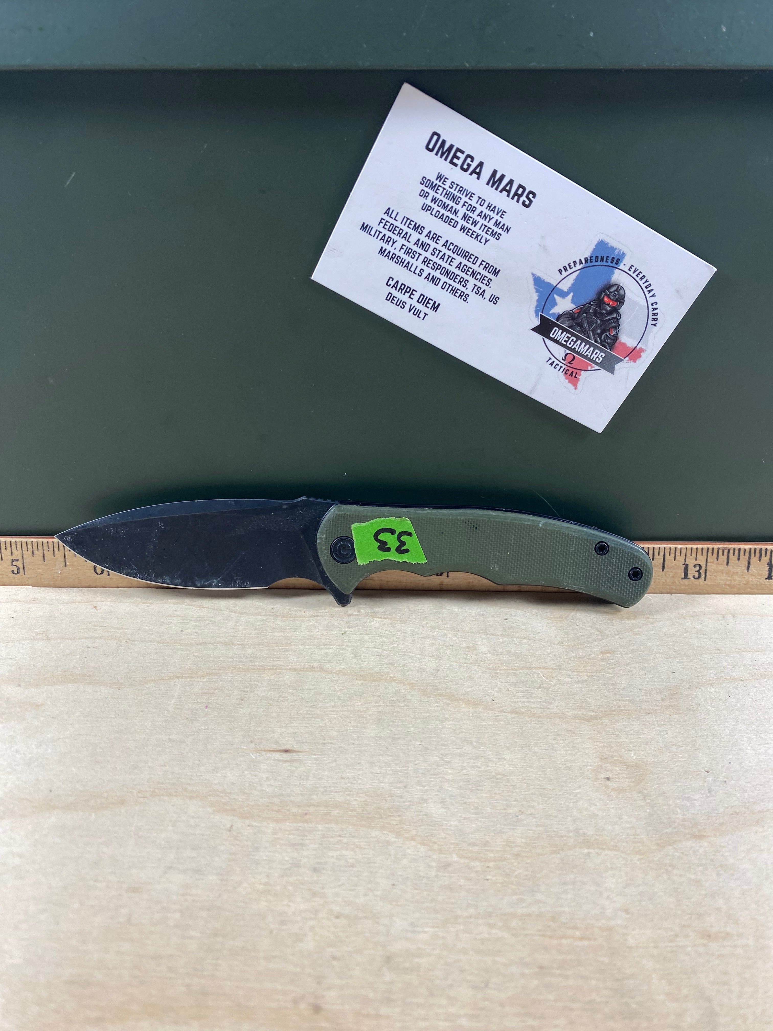 CIVIVI #33 Mini Praxis Flipper Knife G10 Handle. Light usage. Dirty. (MSRP $35.00 NEW)
