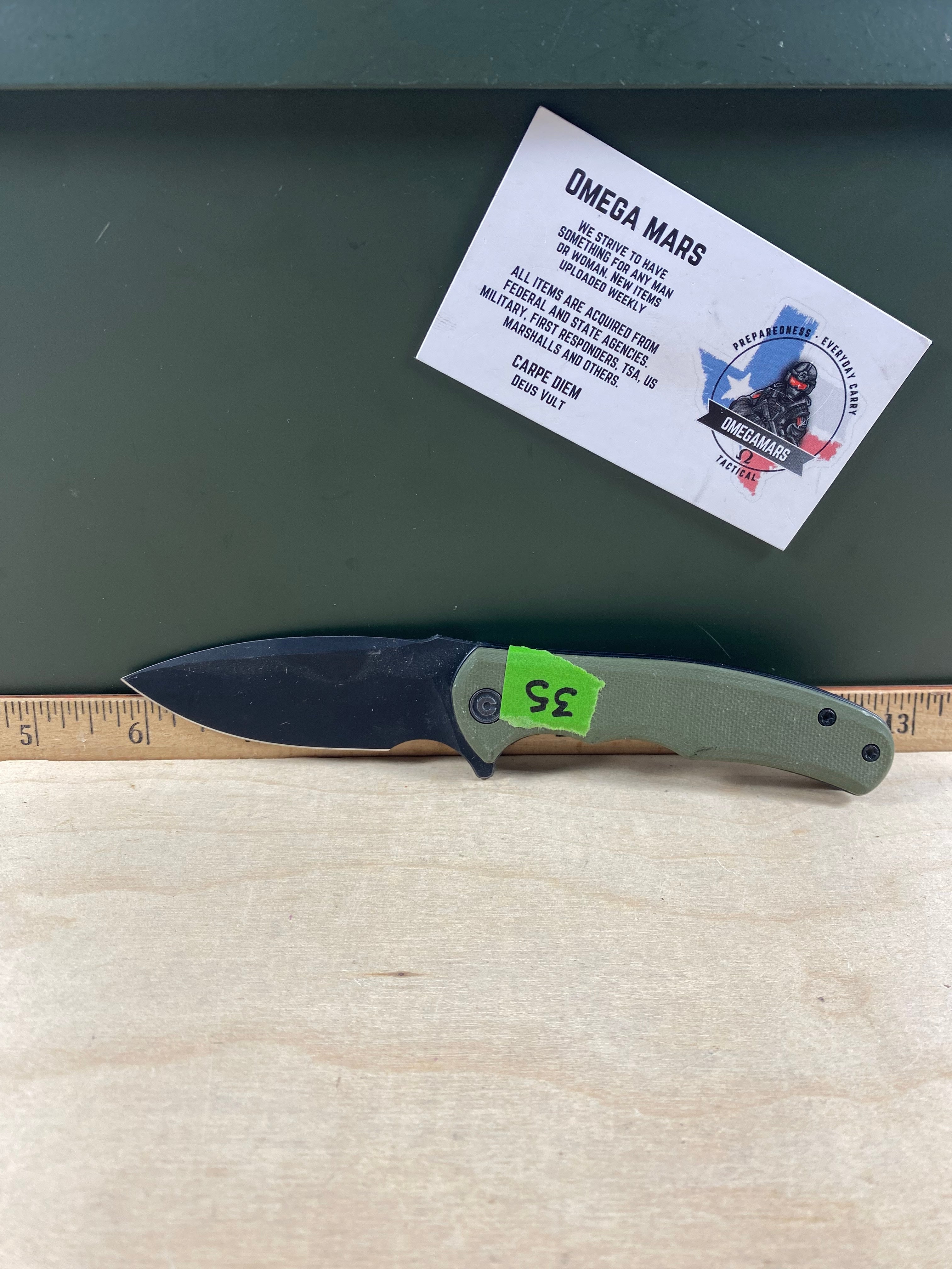 CIVIVI #35 Mini Praxis Flipper Knife G10 Handle. Light usage. (MSRP $35.00 NEW)