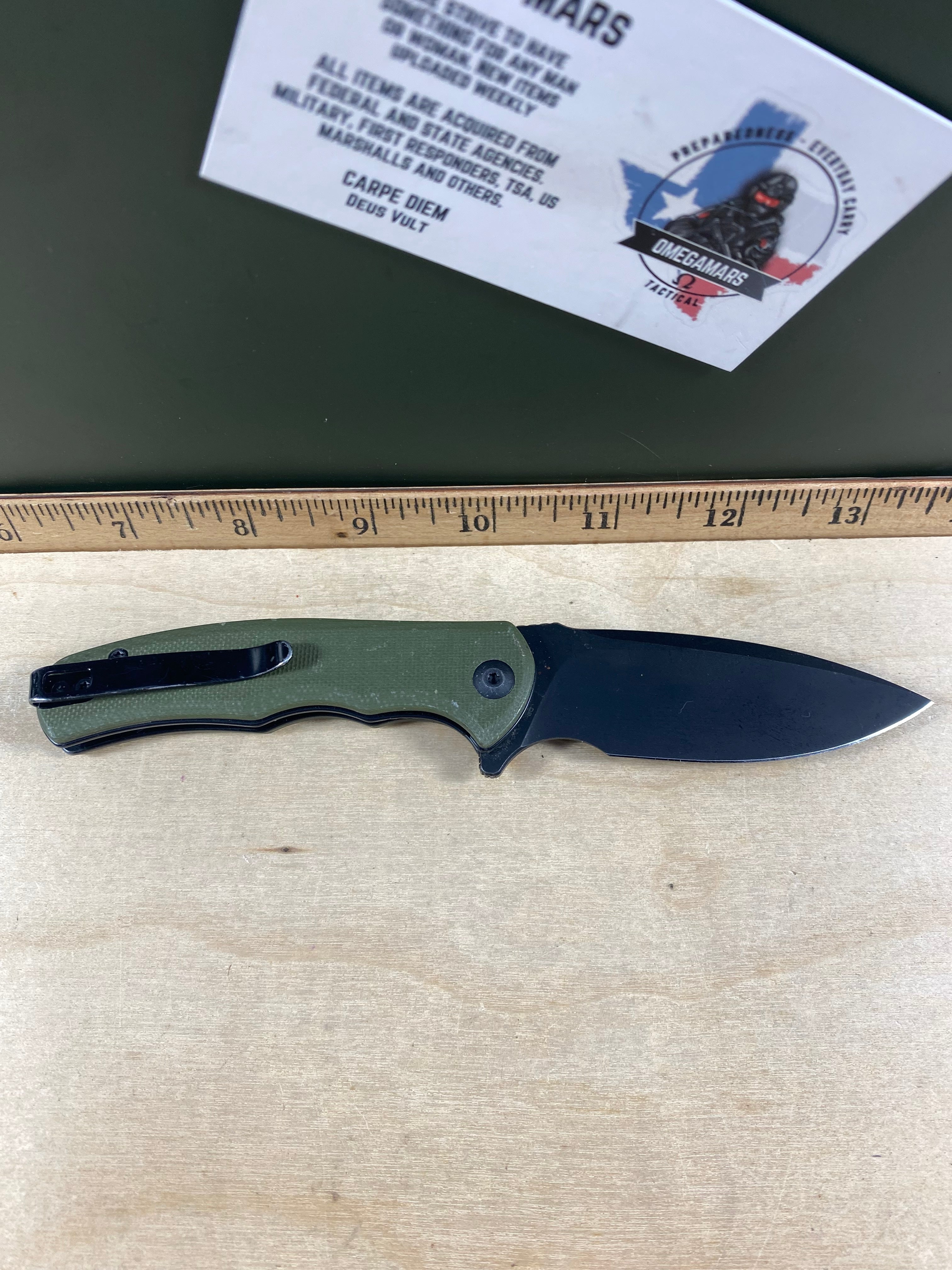 CIVIVI #35 Mini Praxis Flipper Knife G10 Handle. Light usage. (MSRP $35.00 NEW)