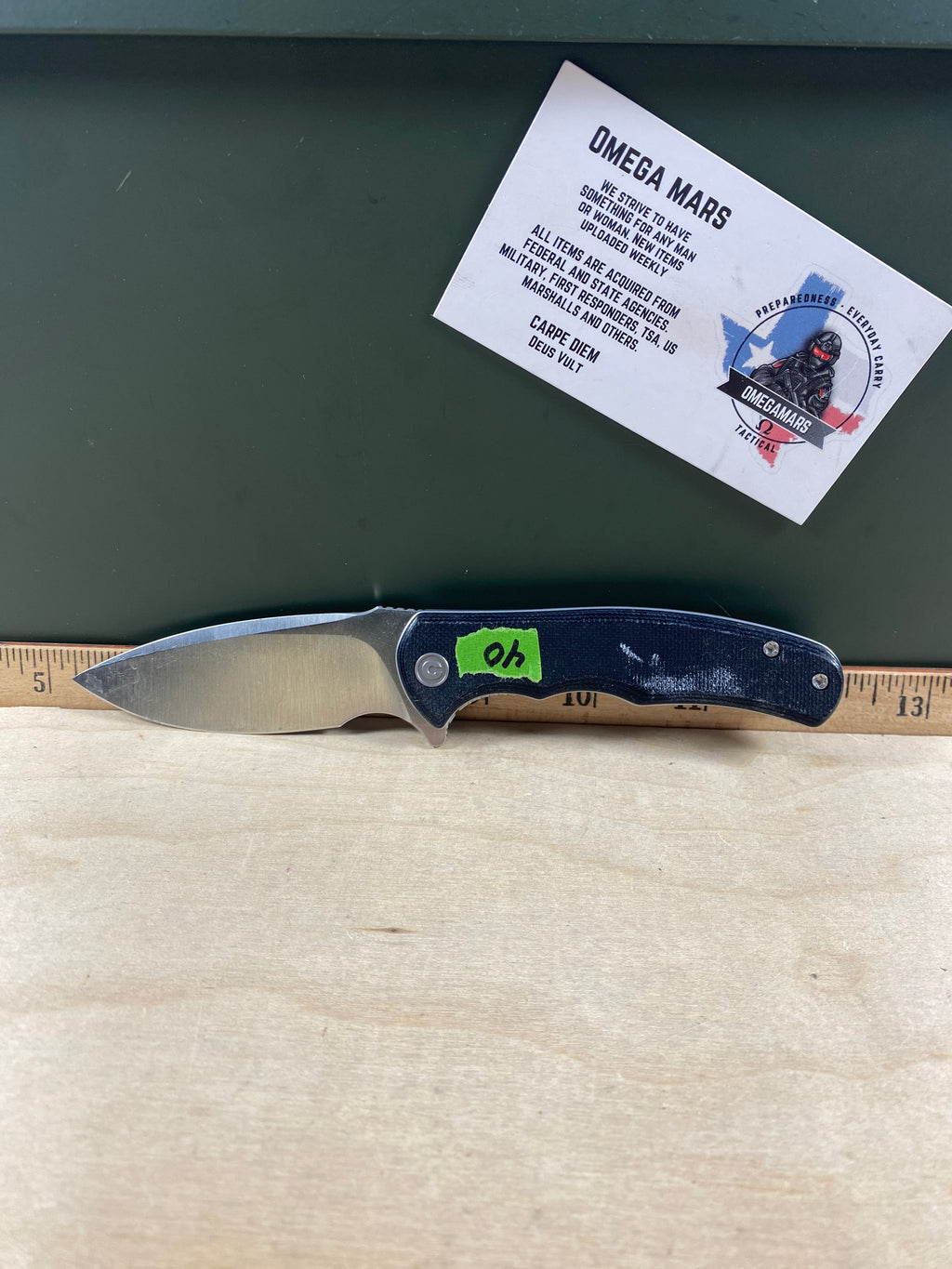 CIVIVI #40 Mini Praxis Flipper Knife G10 Handle. Light usage. Dirty. (MSRP $35.00 NEW)