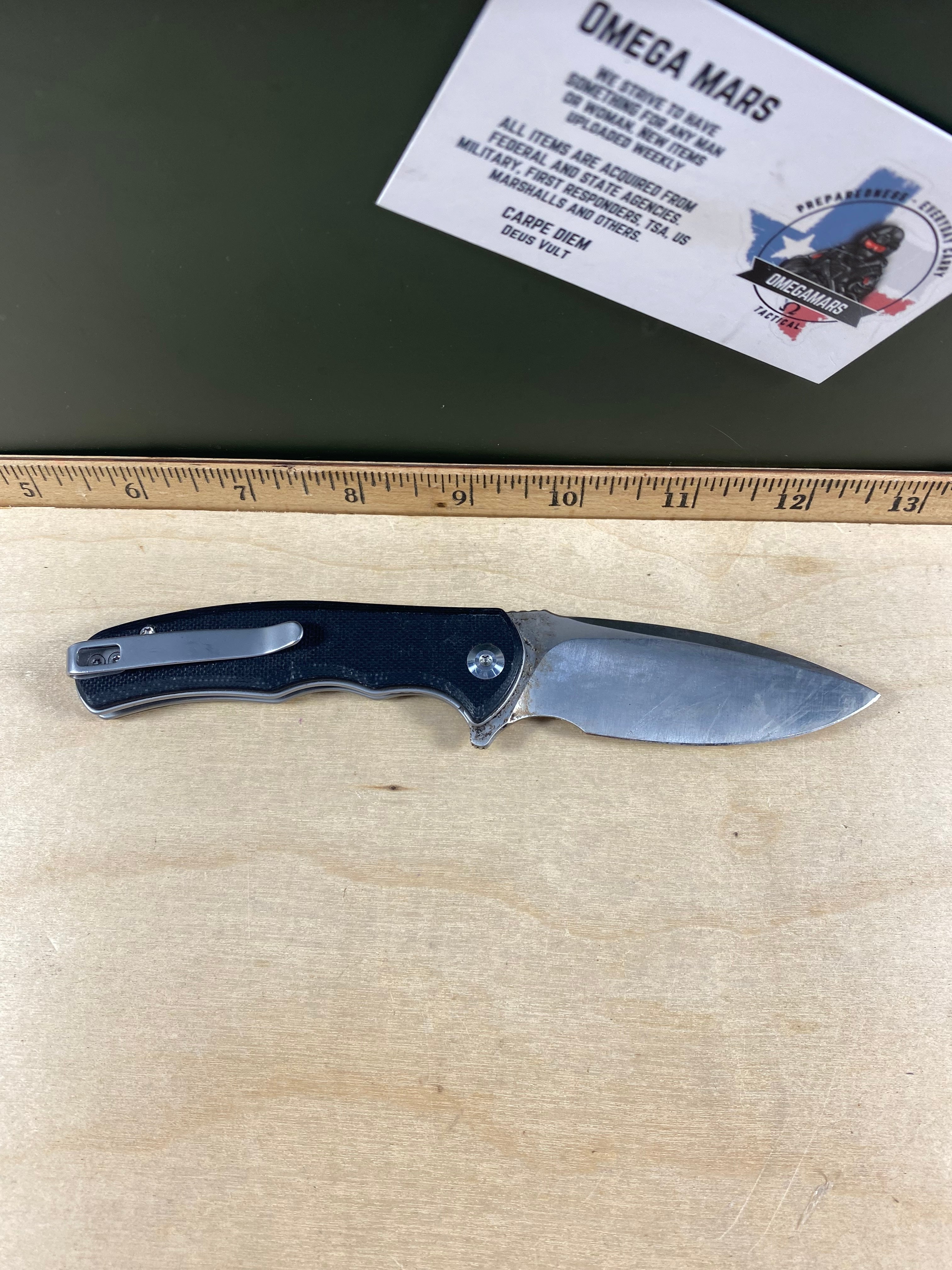 CIVIVI #41 Mini Praxis Flipper Knife G10 Handle. Light usage. Dirty. (MSRP $35.00 NEW)