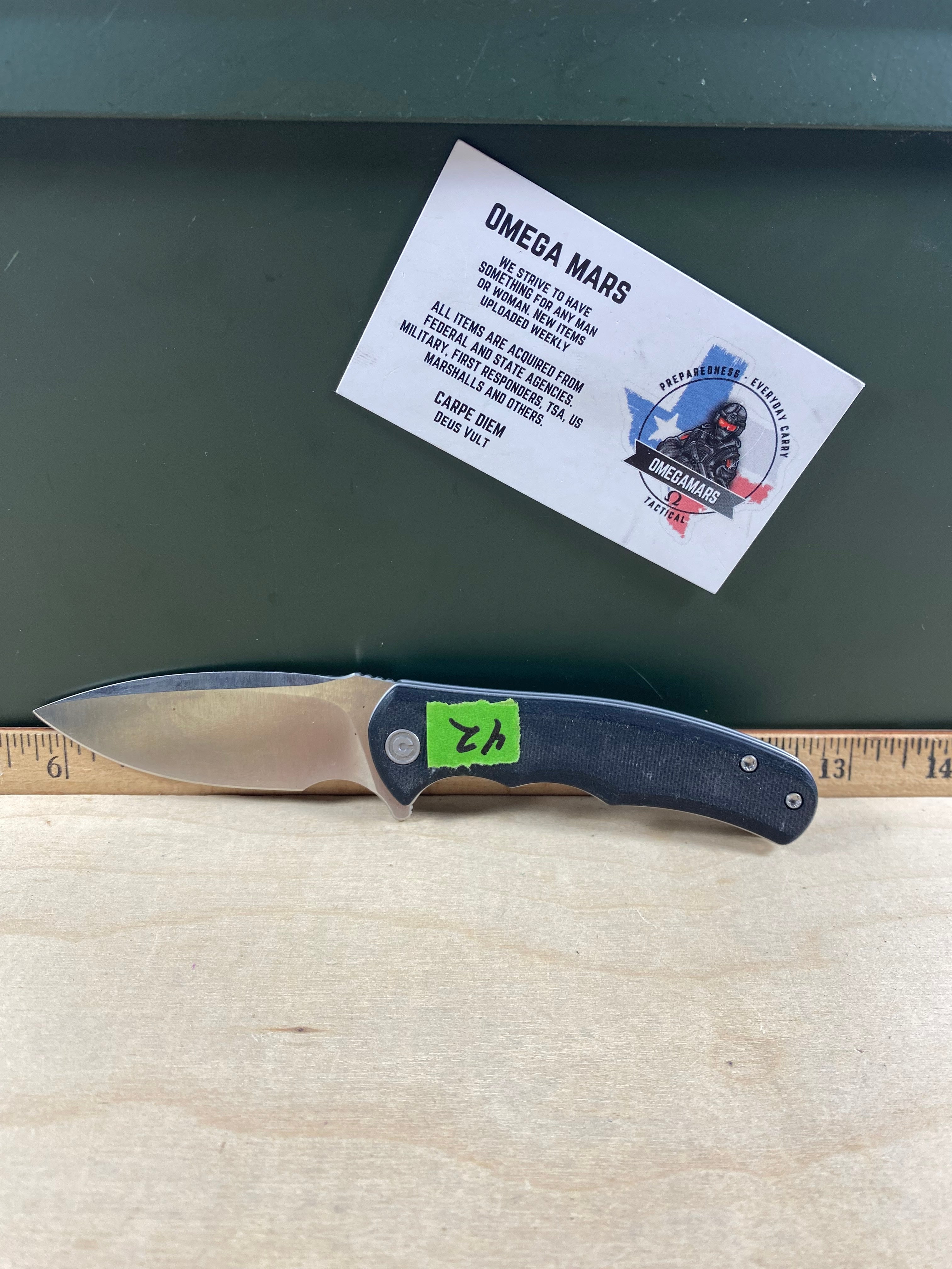 CIVIVI #42 Mini Praxis Flipper Knife G10 Handle. Light usage. (MSRP $35.00 NEW)