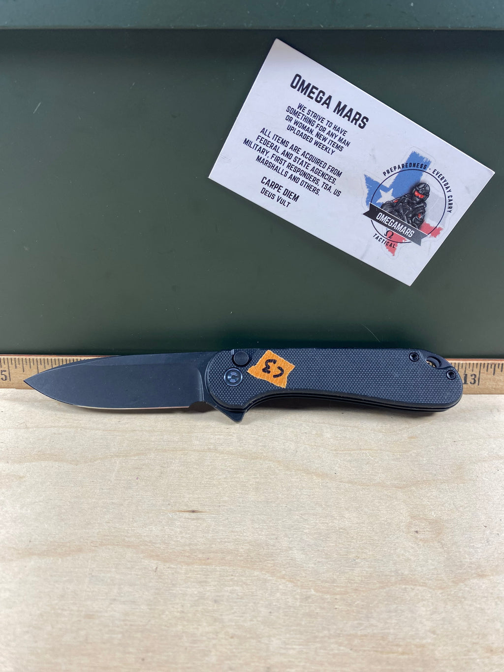 CIVIVI #C3 Button Lock Elementum II Flipper Knife G10 Handle. Looks/feel brand new. (MSRP $76.50 NEW)