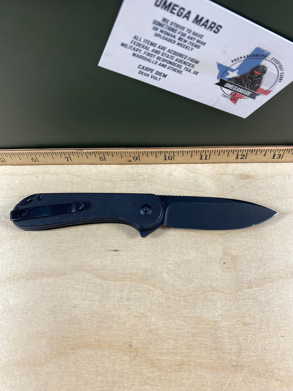 CIVIVI #C3 Button Lock Elementum II Flipper Knife G10 Handle. Looks/feel brand new. (MSRP $76.50 NEW)