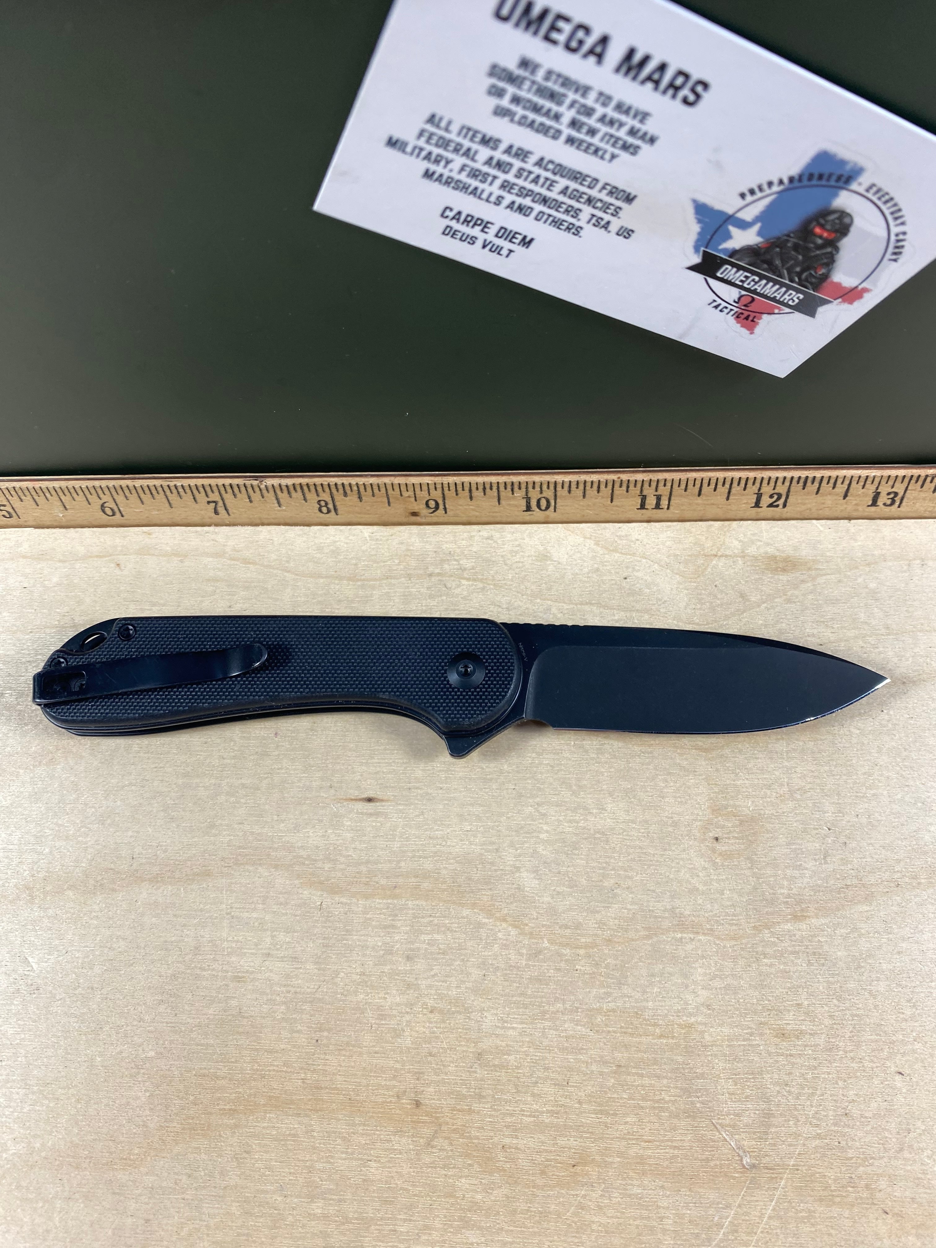 CIVIVI #C3 Button Lock Elementum II Flipper Knife G10 Handle. Looks/feel brand new. (MSRP $76.50 NEW)