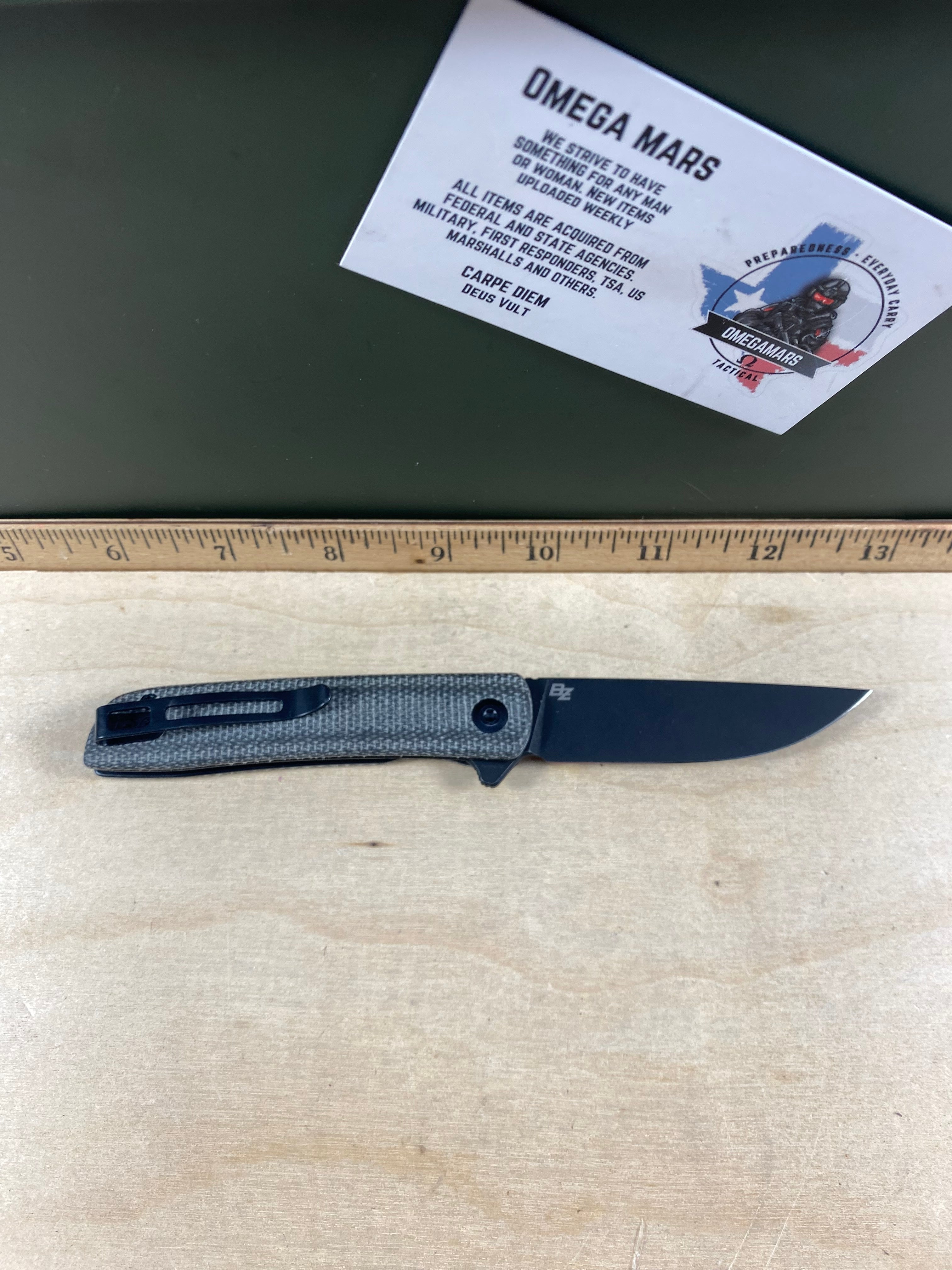 CIVIVI #C7 Bo Flipper Knife Micarta Handle. Looks/feel brand new. Pocket Clip loose. DISCONTINUED (MSRP 80.00 NEW)