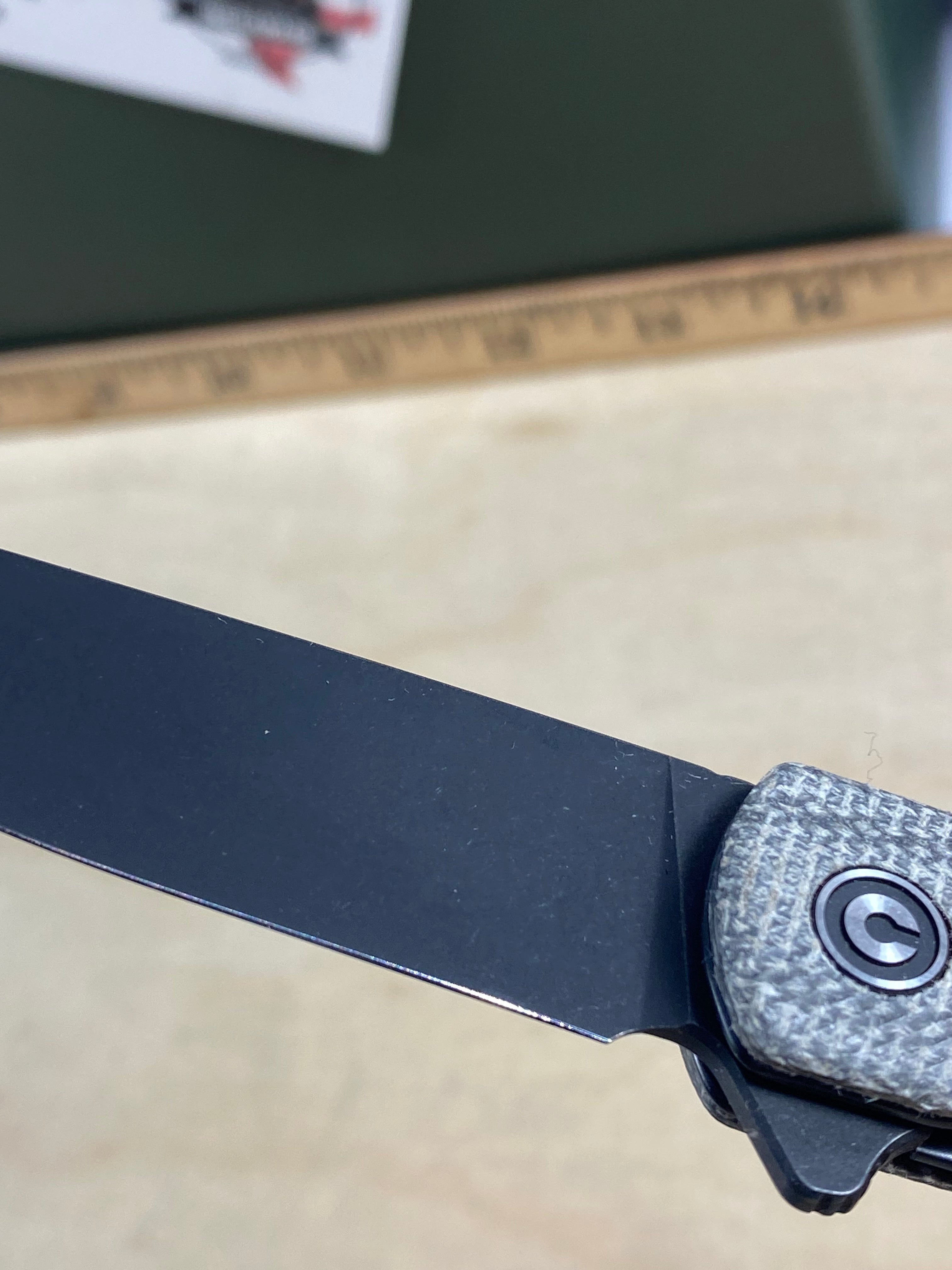 CIVIVI #C7 Bo Flipper Knife Micarta Handle. Looks/feel brand new. Pocket Clip loose. DISCONTINUED (MSRP 80.00 NEW)