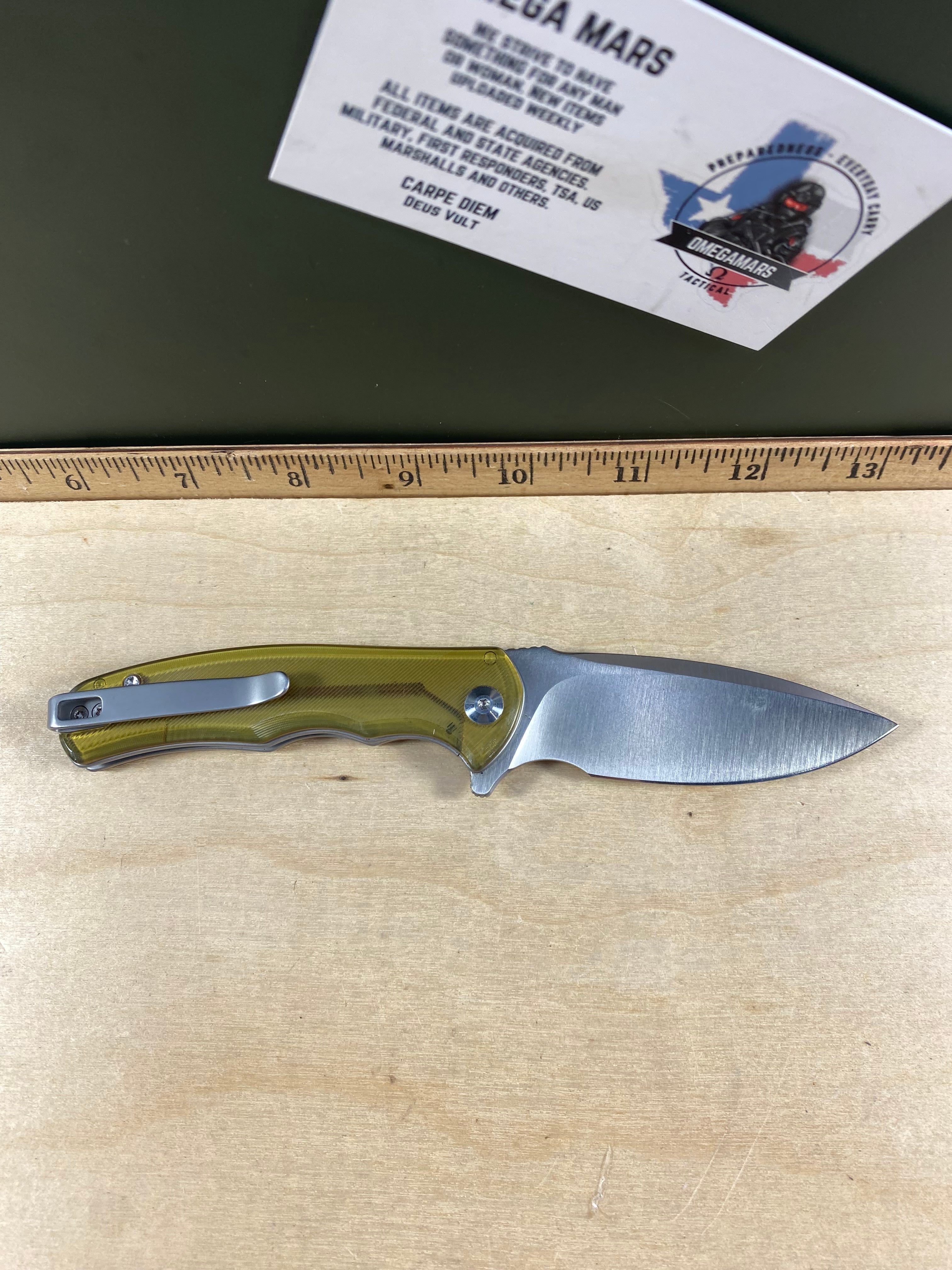 CIVIVI #C8 Mini Praxis Flipper Knife Ultem Handle. Looks/feel brand new. (MSRP $46.70 NEW)