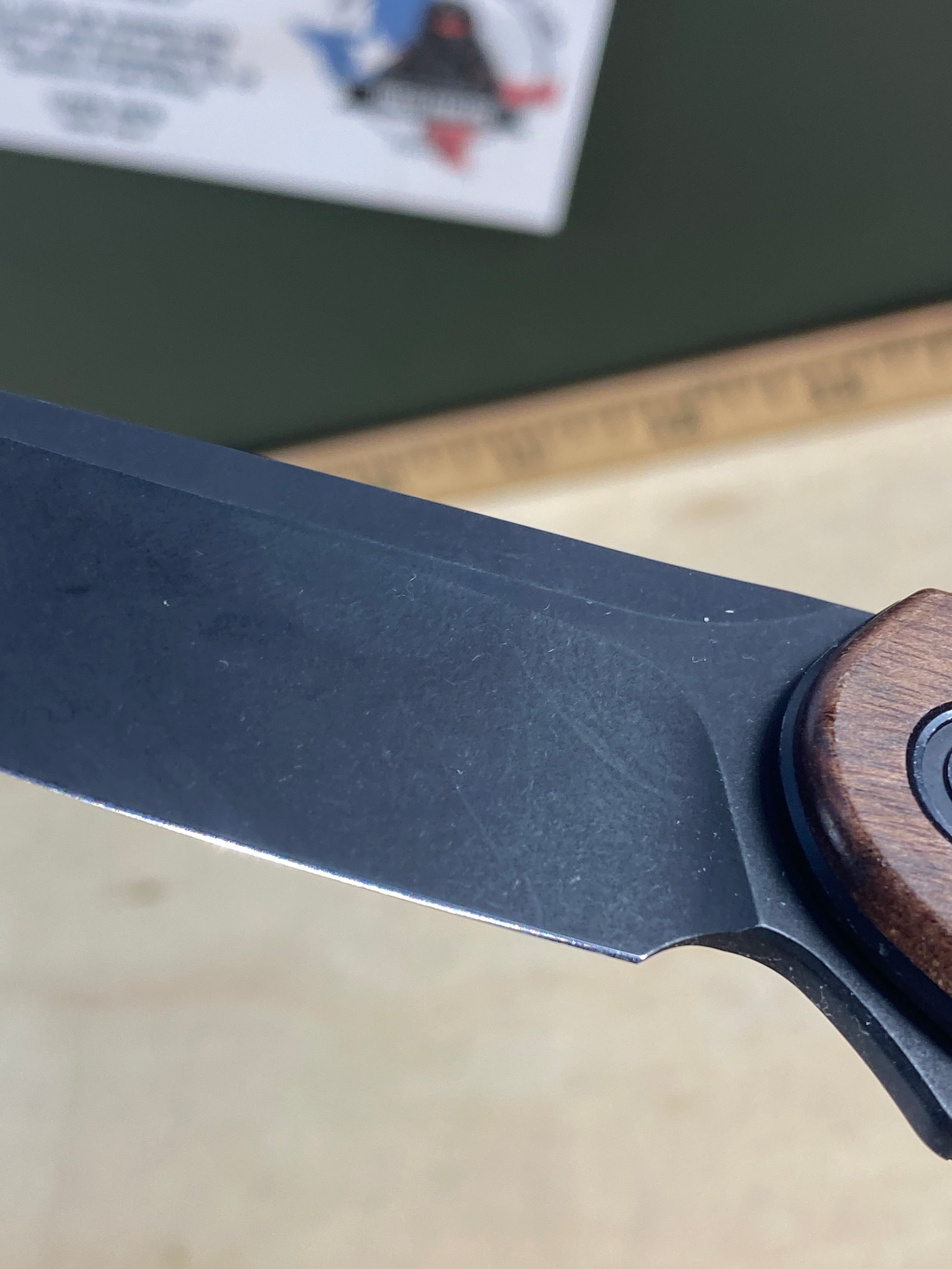 CIVIVI #C9 Mini Asticus Flipper Knife Wood Handle. Looks/feel brand new. Handle shows sing of usage. DISCONTINUED (MSRP $75.00 NEW)