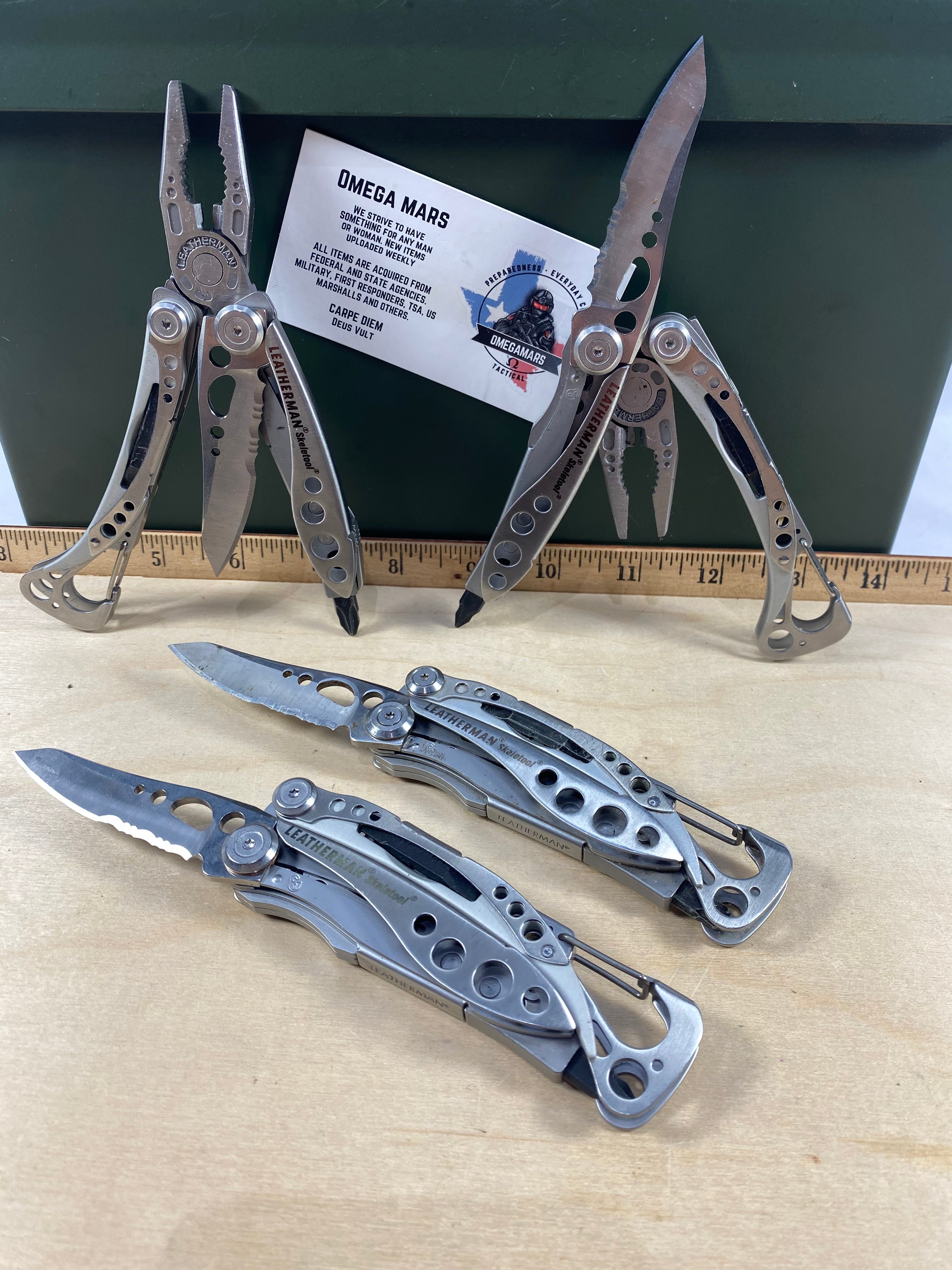 Leatherman Skeletool. Light usage. (multi-qty.) (MSRP 89.95 NEW)