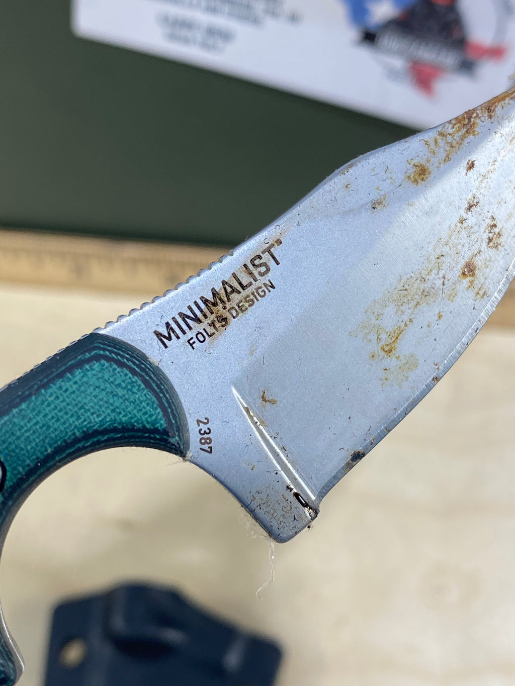 CRKT 2387 Minimalist Bowie #15. Light usage, super dirty.