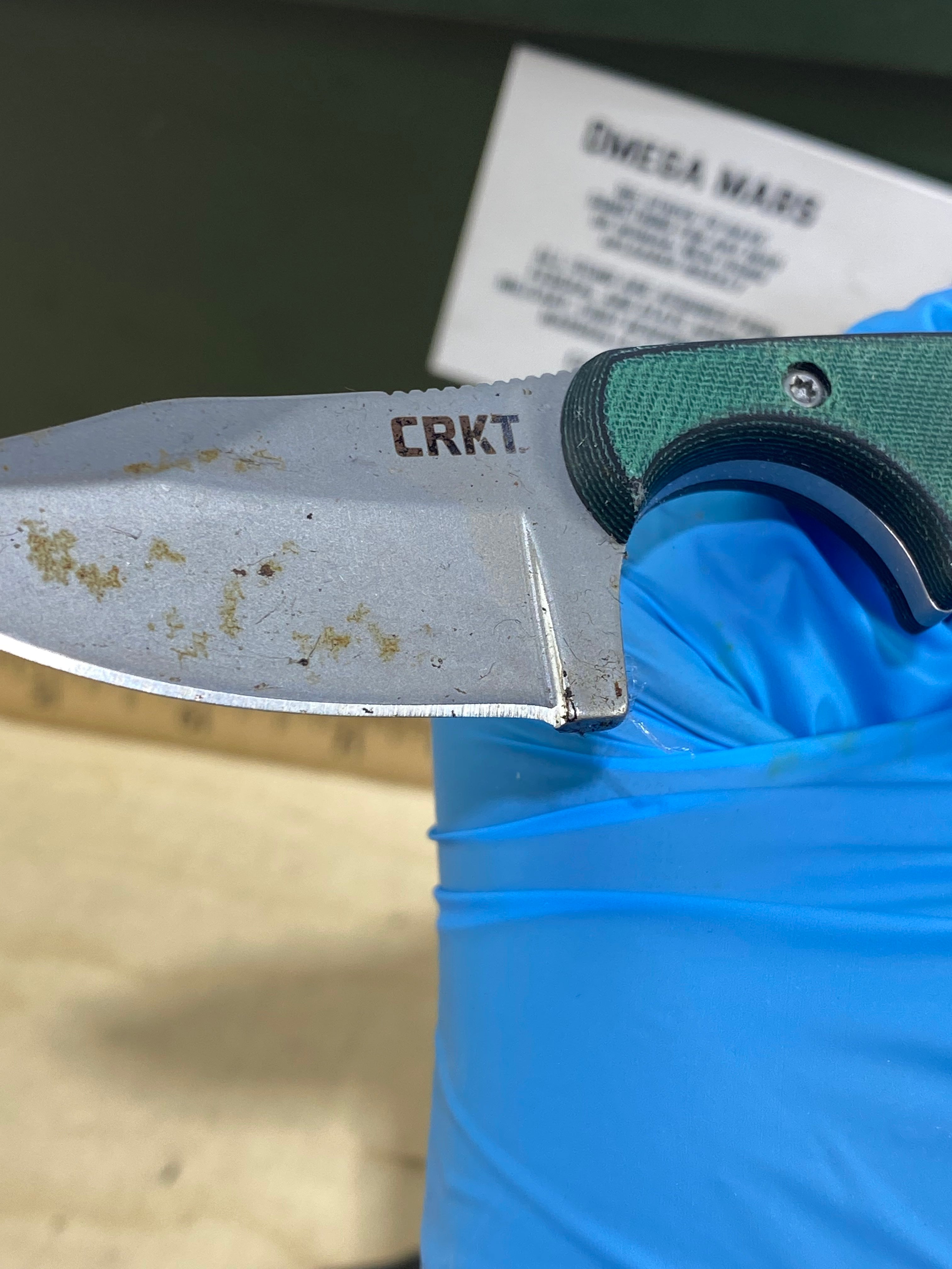 CRKT 2387 Minimalist Bowie #15. Light usage, super dirty.