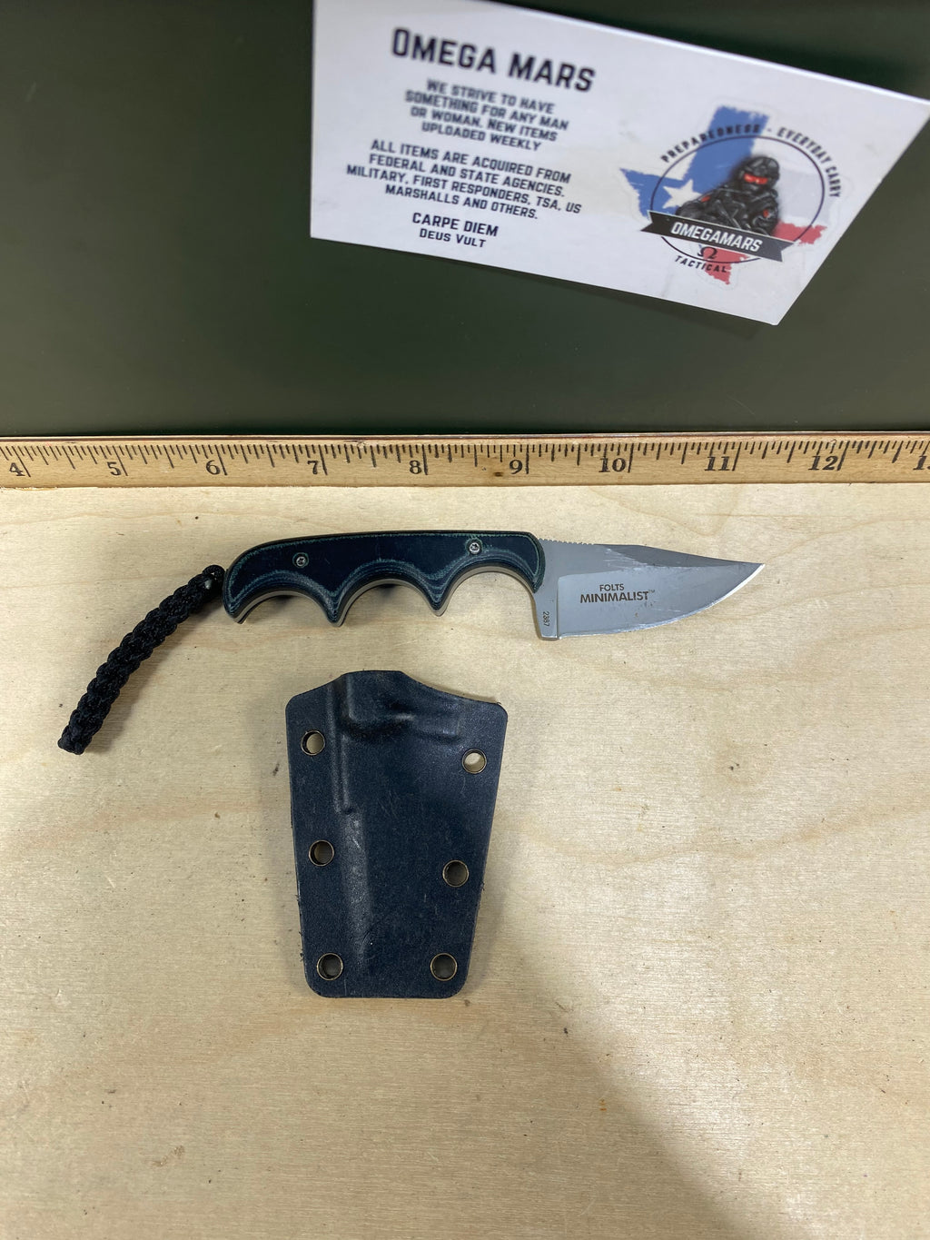 CRKT 2387 Minimalist Bowie #16. Light usage.  Resharpened