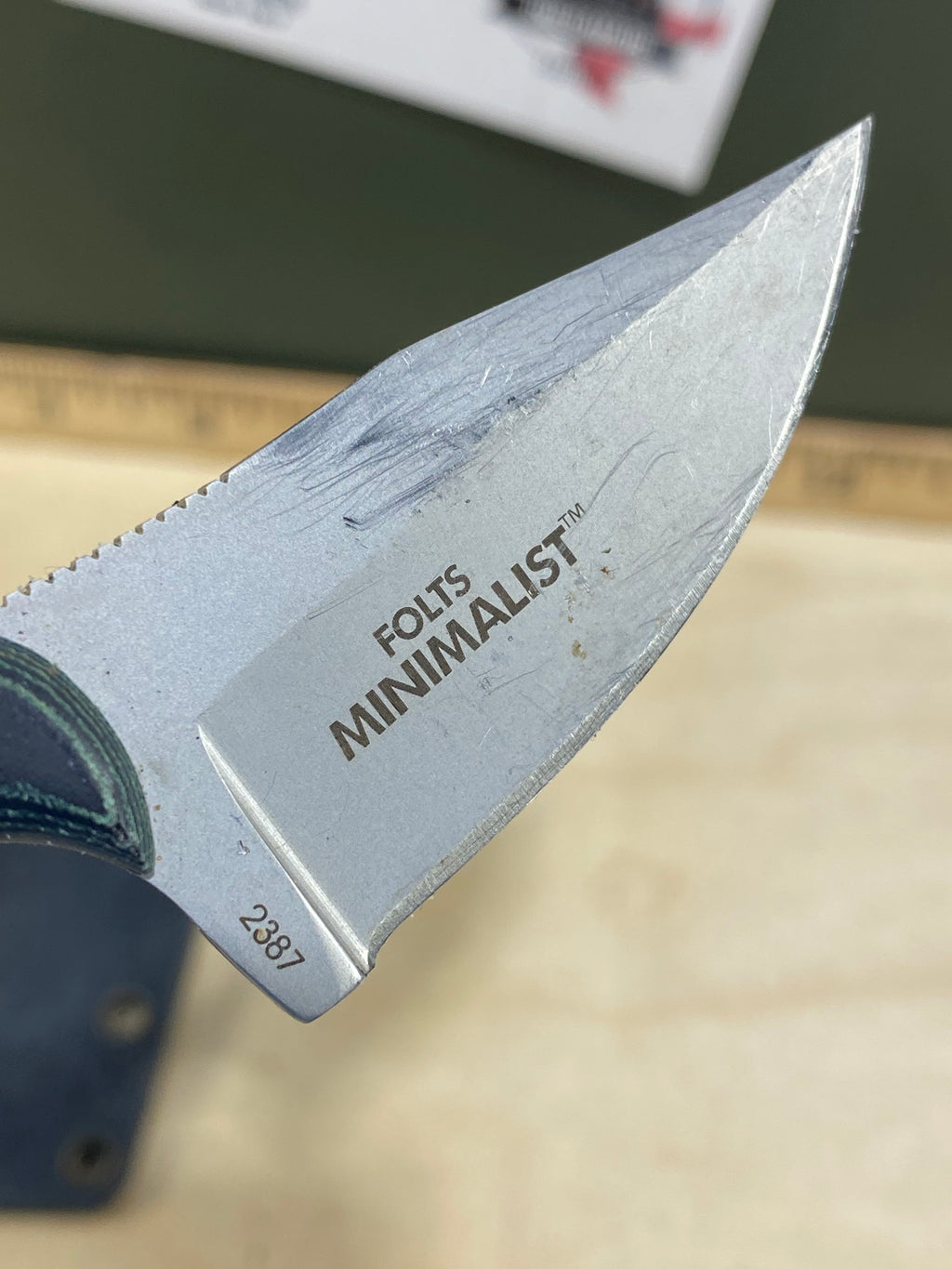 CRKT 2387 Minimalist Bowie #16. Light usage.  Resharpened