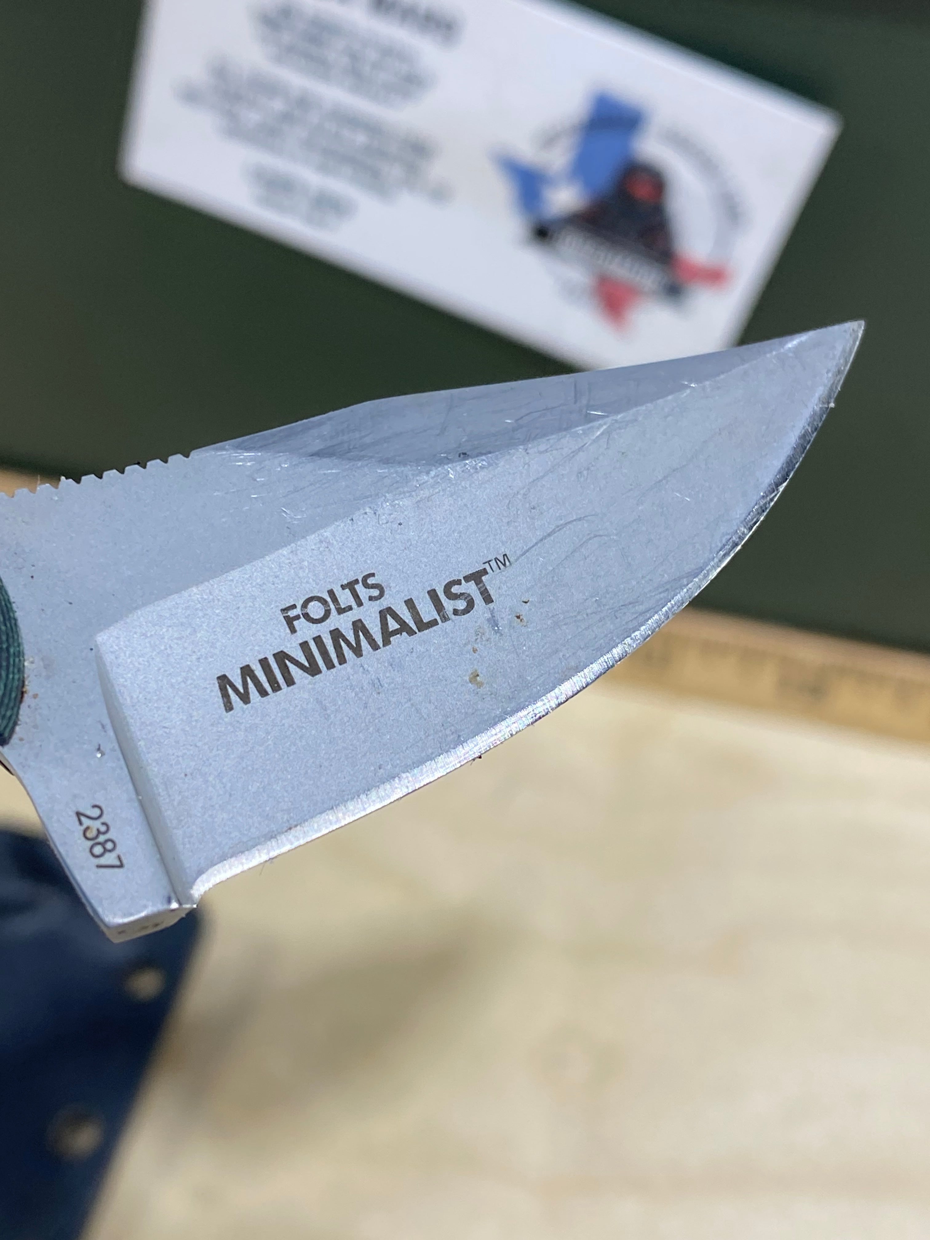 CRKT 2387 Minimalist Bowie #16. Light usage.  Resharpened