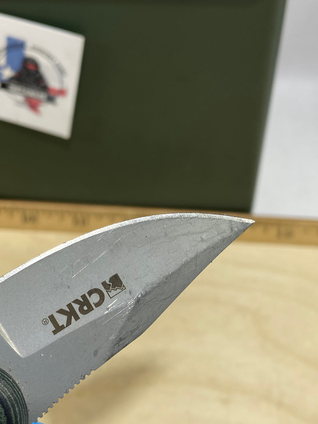 CRKT 2387 Minimalist Bowie #16. Light usage.  Resharpened