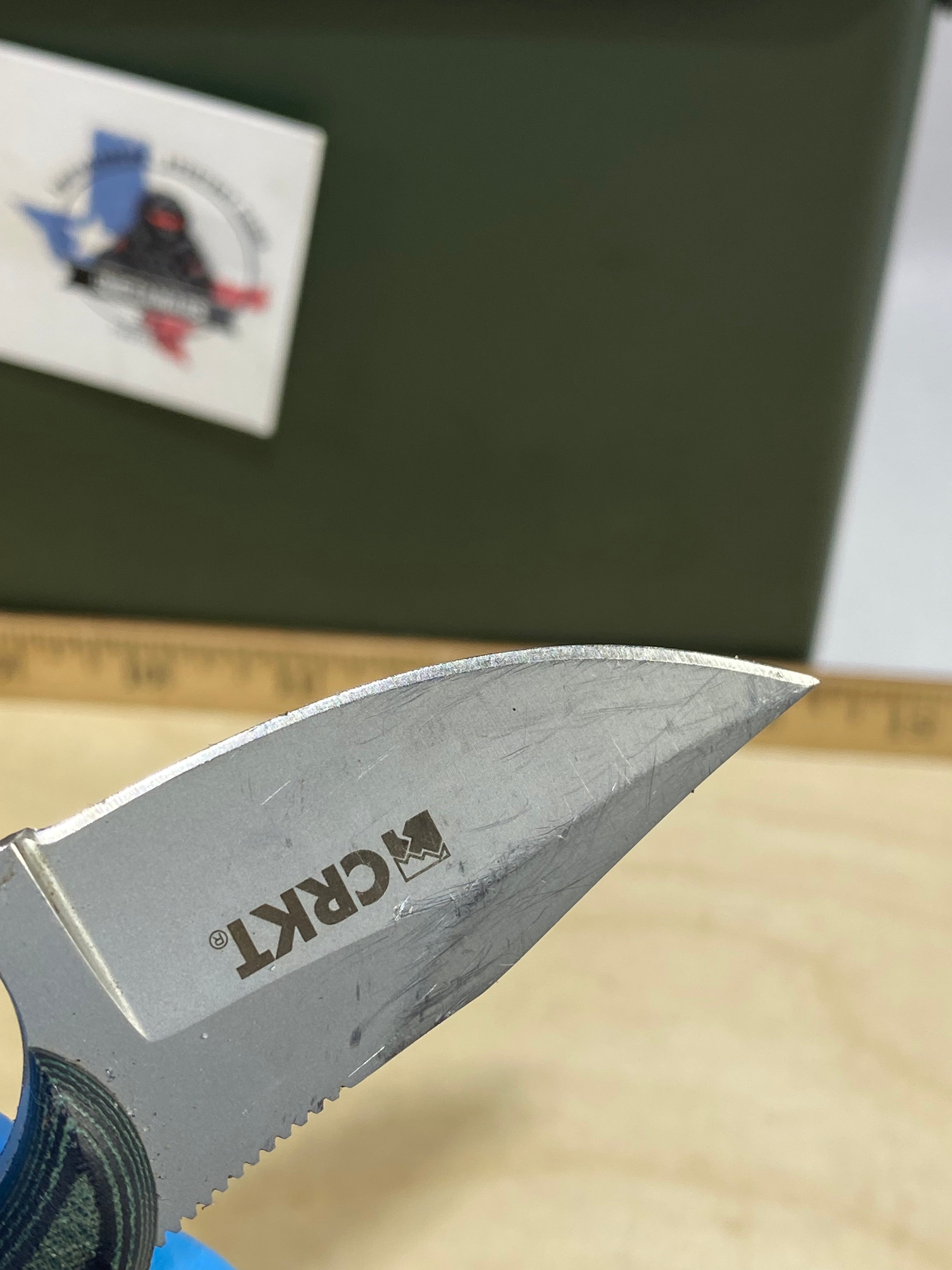 CRKT 2387 Minimalist Bowie #16. Light usage.  Resharpened
