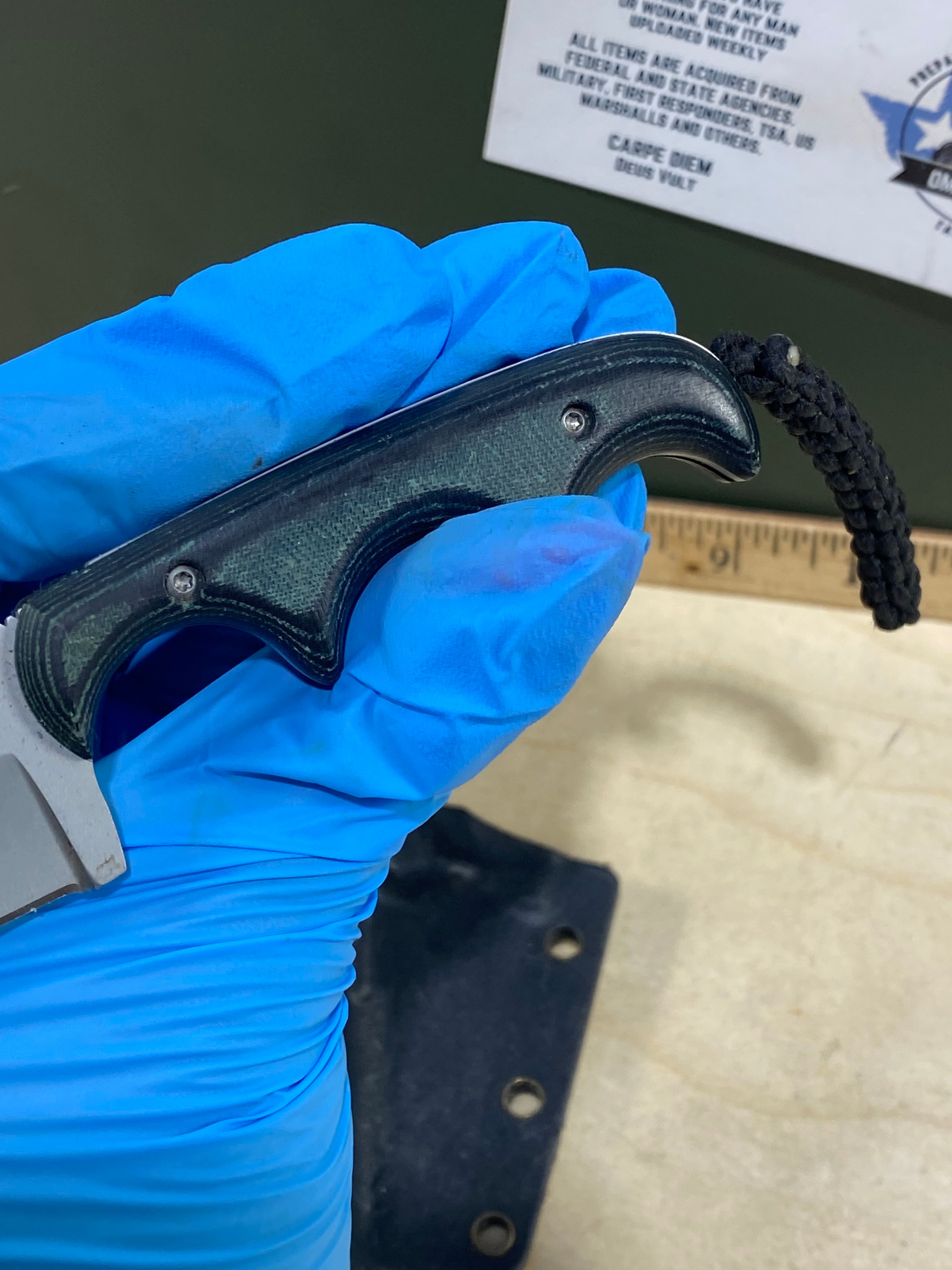 CRKT 2387 Minimalist Bowie #16. Light usage.  Resharpened