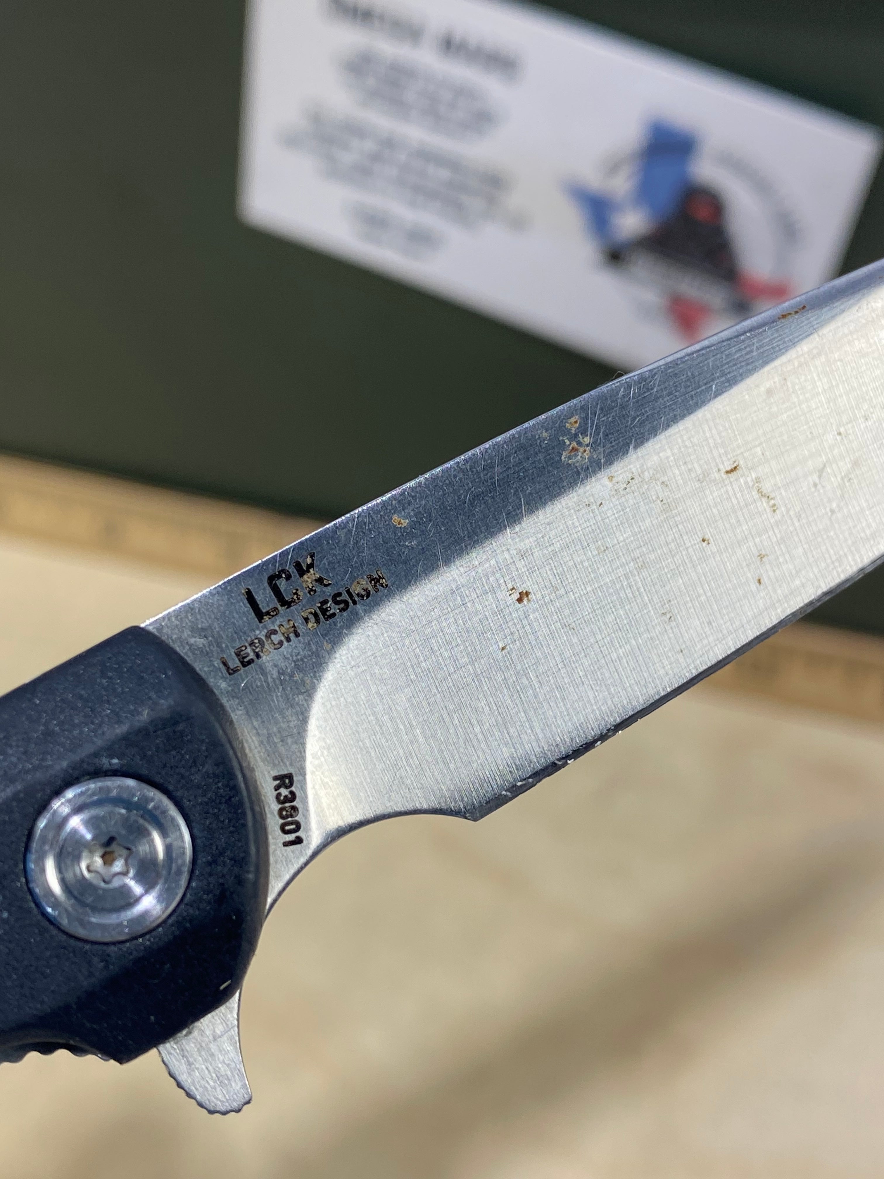 CRKT R3801 Ruger #24. Light usage. Resharpened