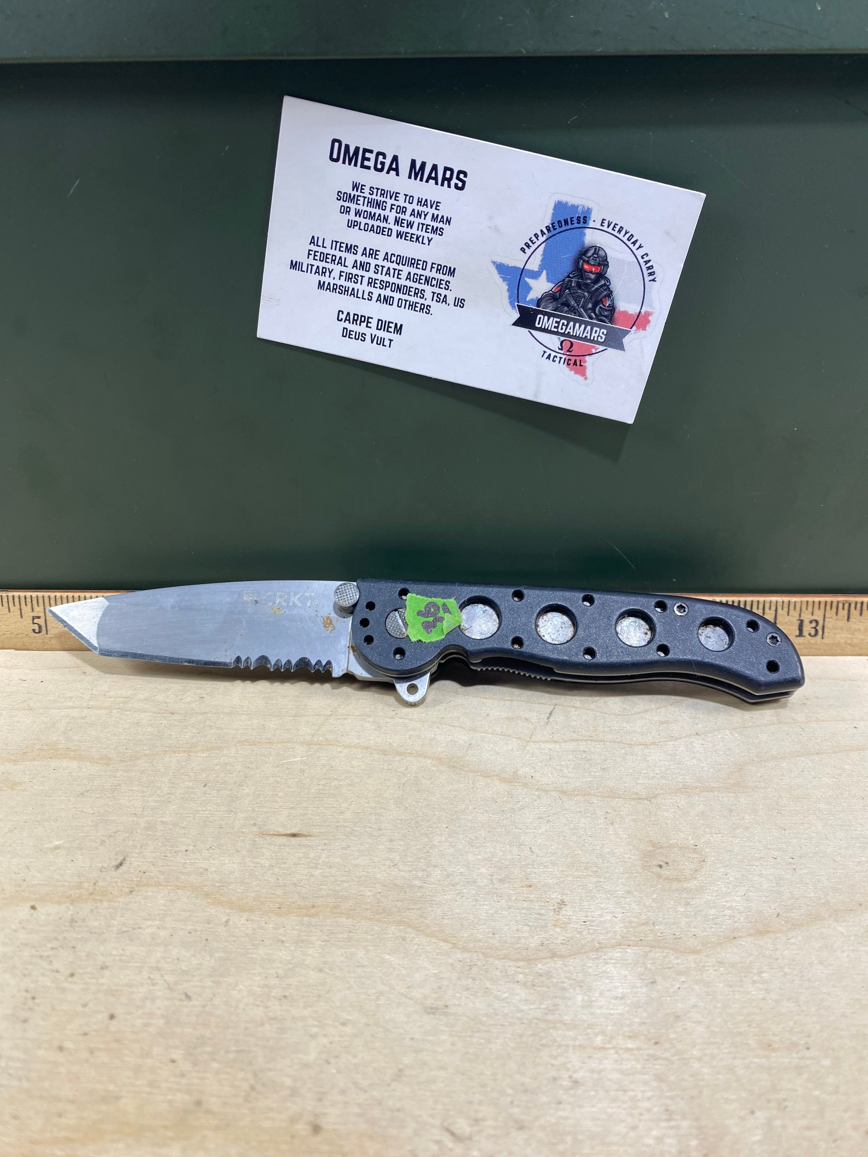 CRKT M16-12Z #36. Light usage. Super dirty. Resharpened. Chip on blade.