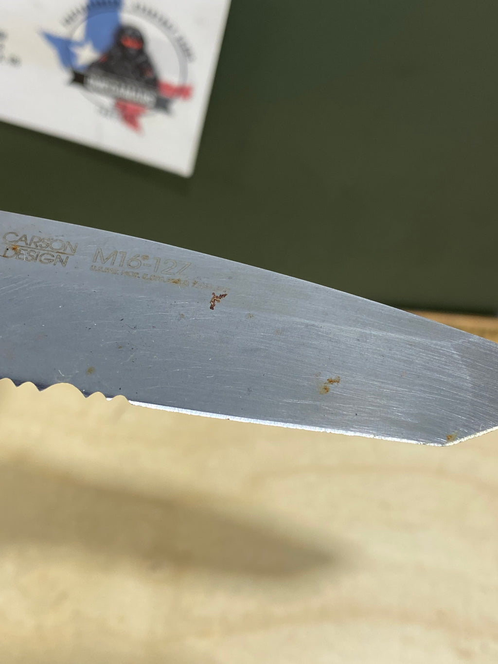CRKT M16-12Z #36. Light usage. Super dirty. Resharpened. Chip on blade.