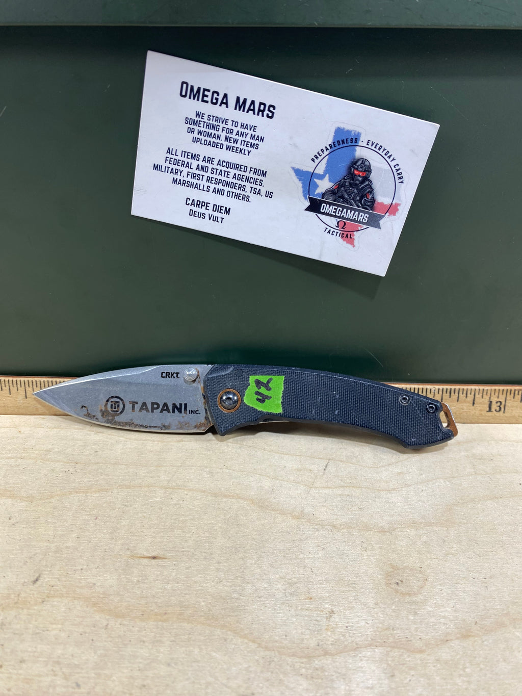 CRKT 2522 Burnley Design #42. Light usage. Customized. Resharpened. Super Dirty.