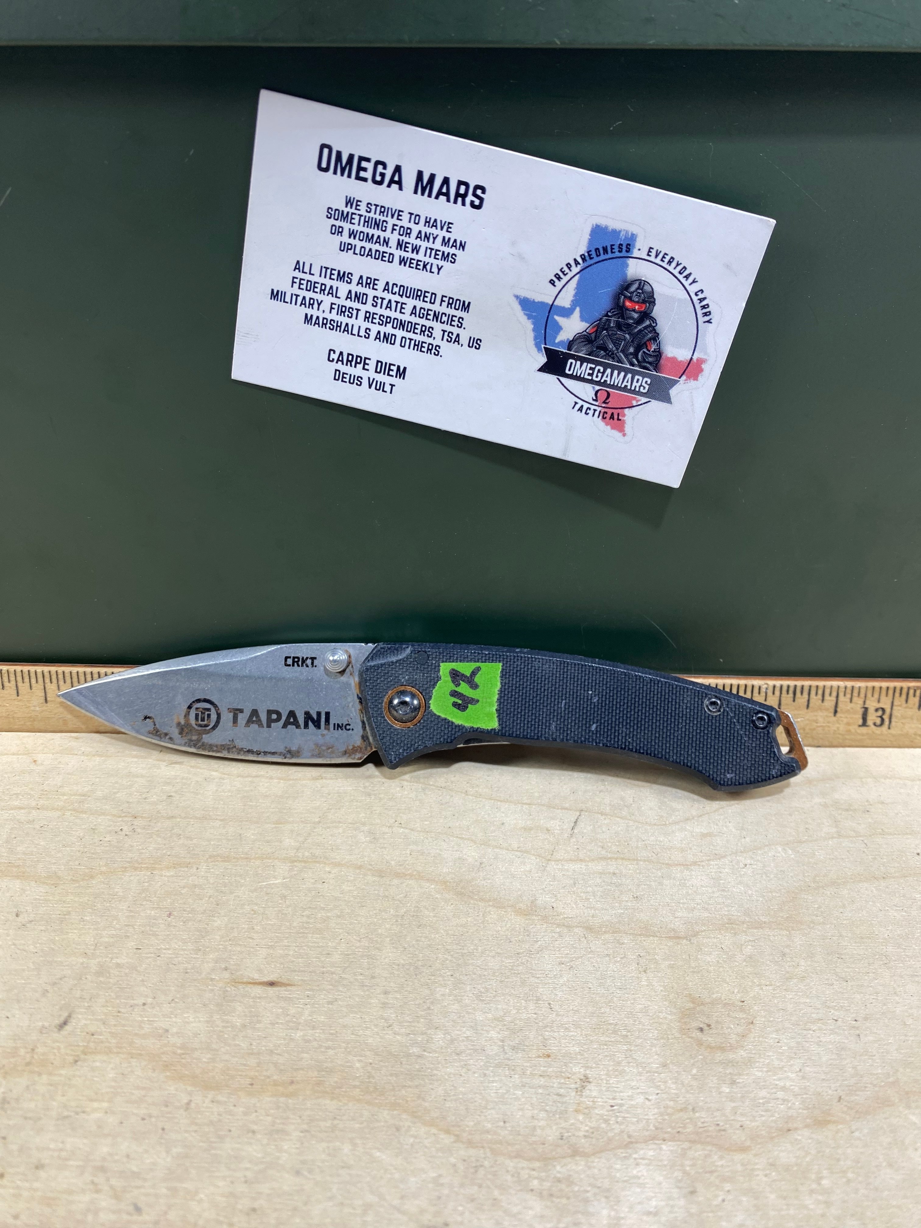 CRKT 2522 Burnley Design #42. Light usage. Customized. Resharpened. Super Dirty.