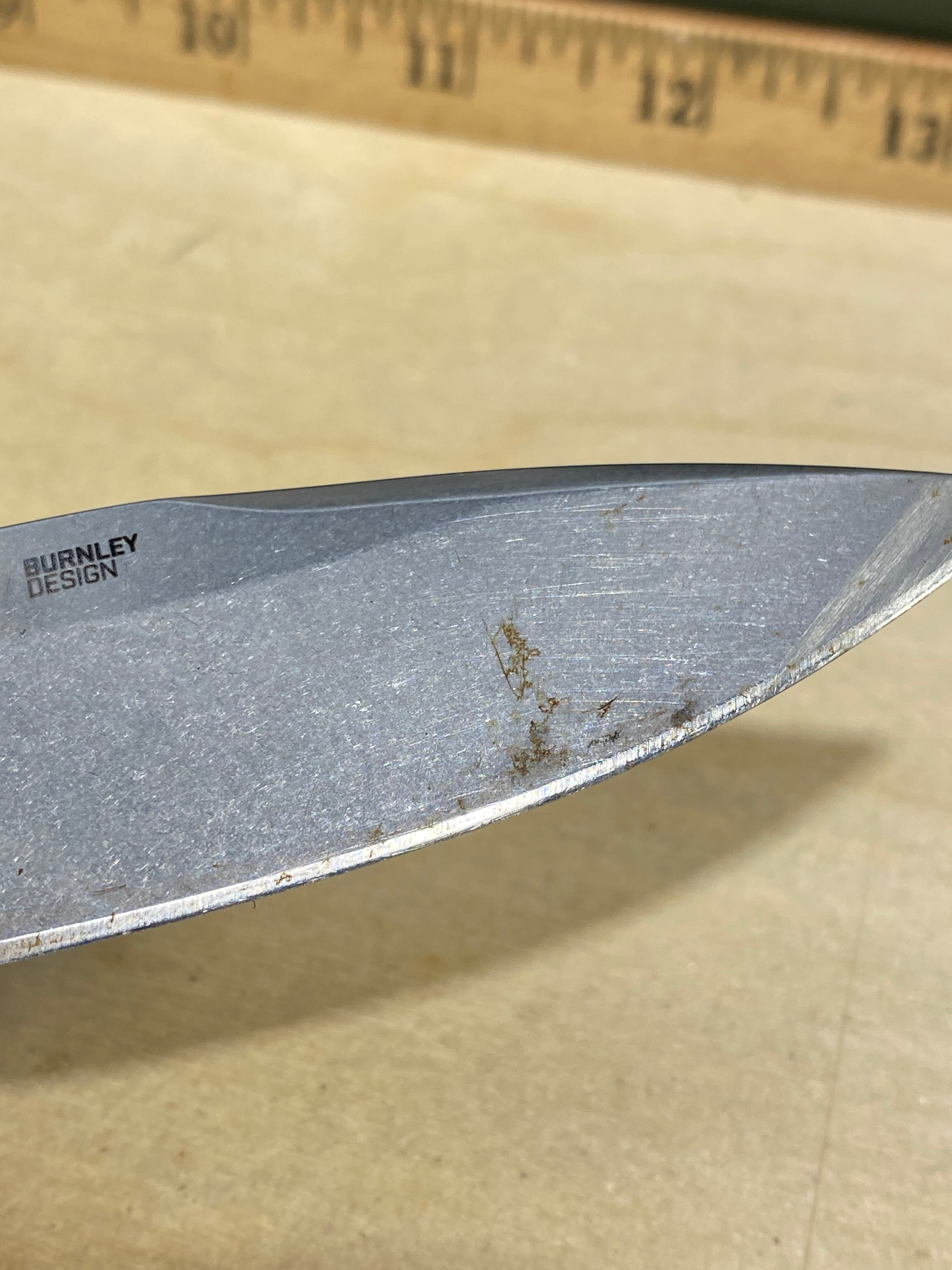 CRKT 2522 Burnley Design #42. Light usage. Customized. Resharpened. Super Dirty.