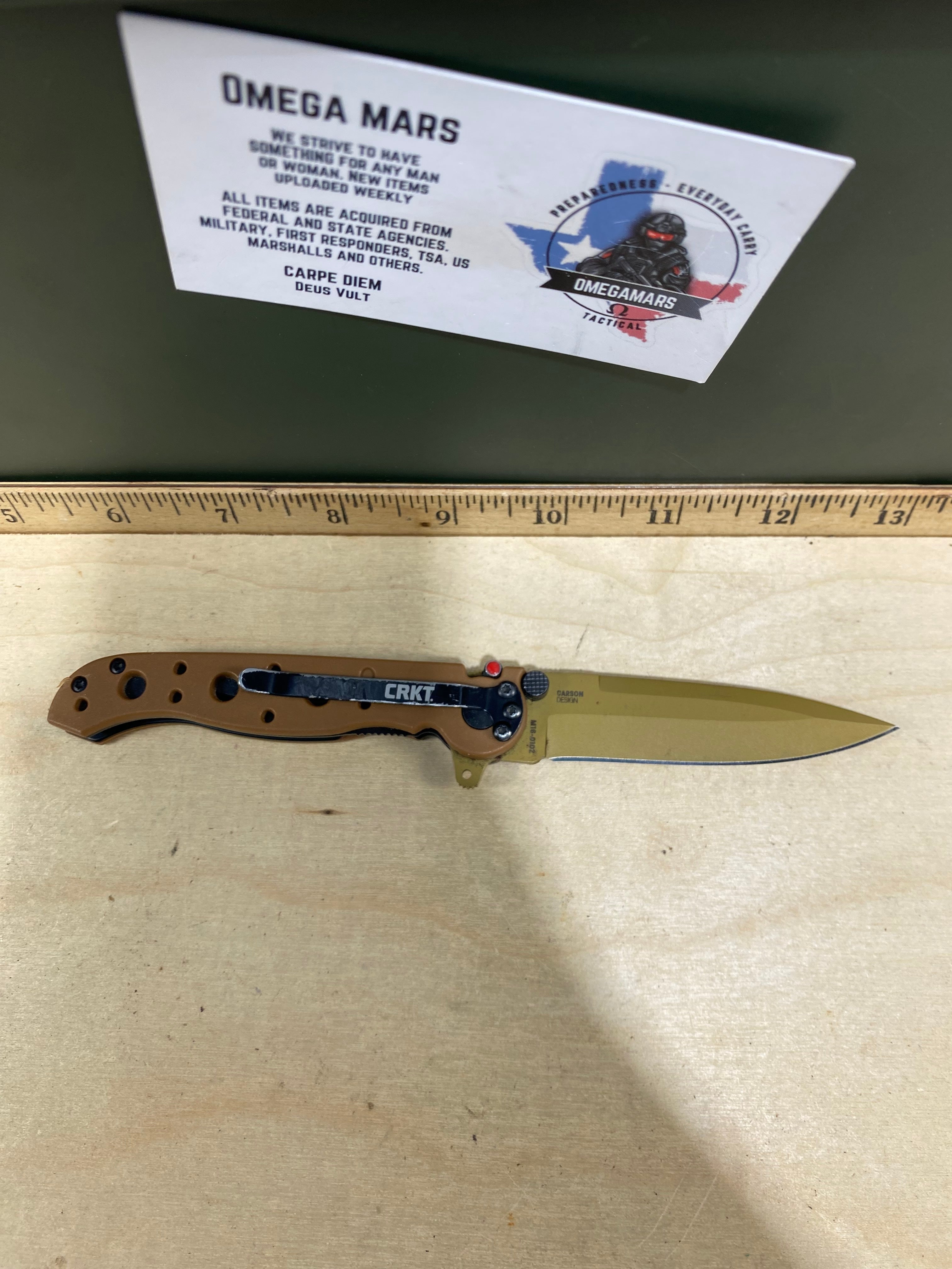 CRKT M16-01DZ Spear Point #45. Light usage.