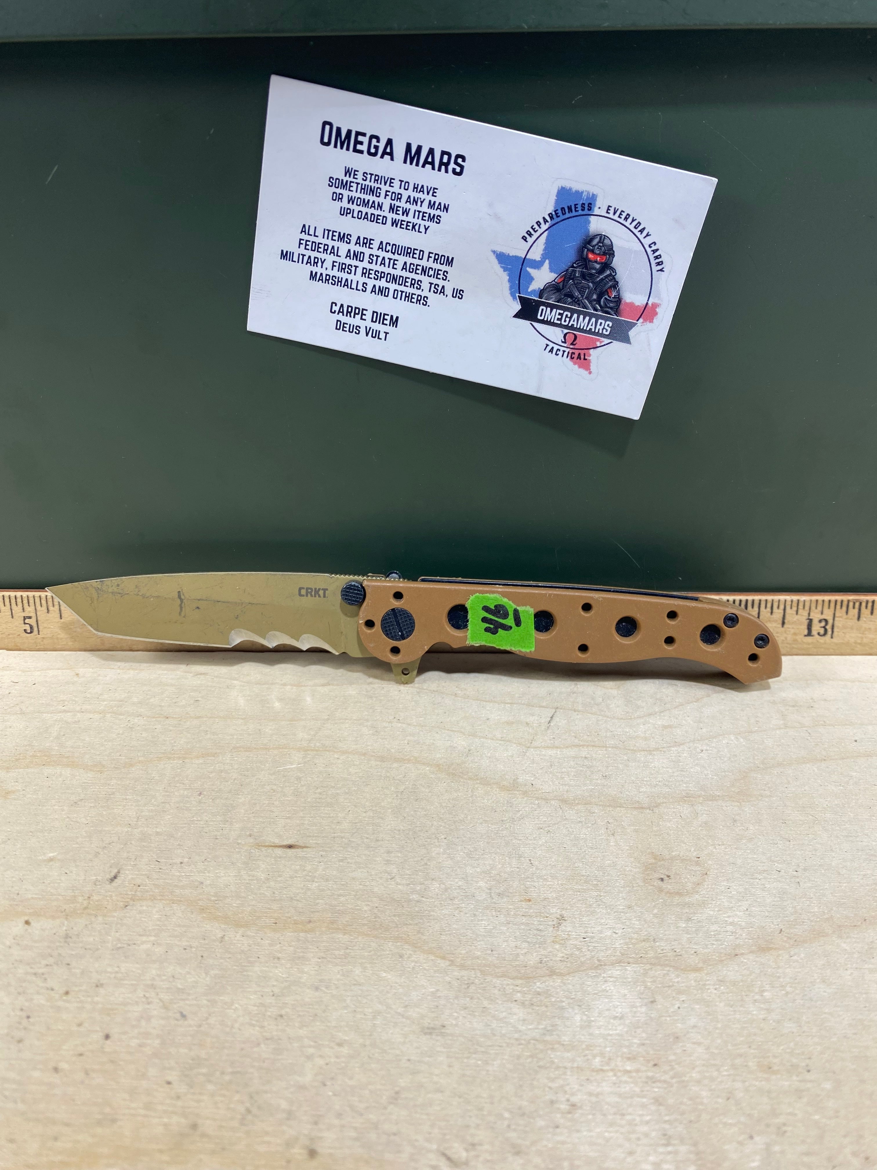 CRKT M16-10DZ Spear Point #46. Light usage. Chip on blade