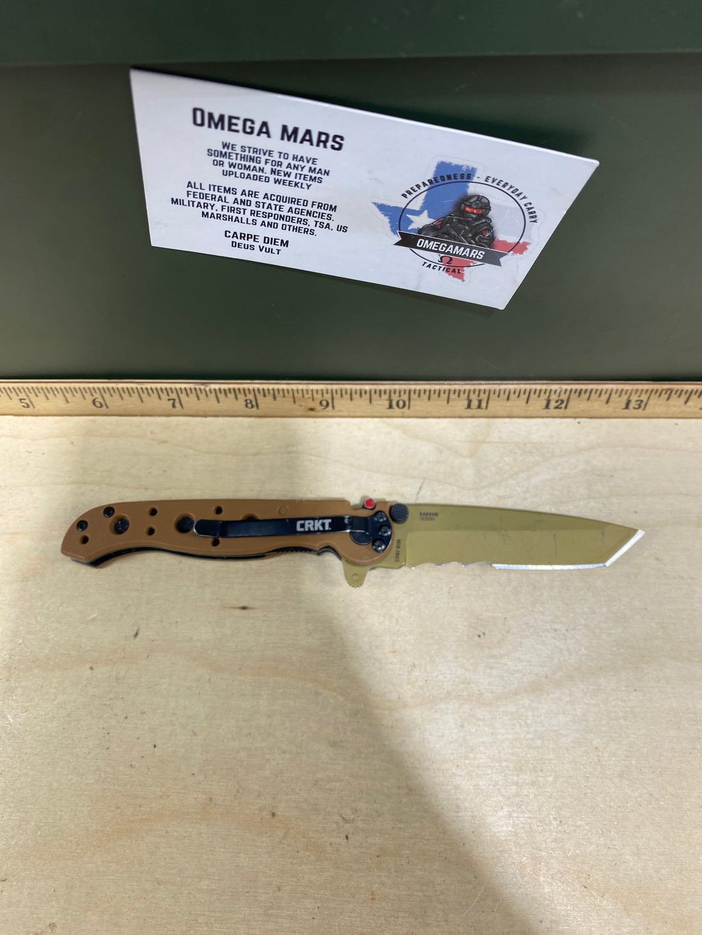 CRKT M16-10DZ Spear Point #46. Light usage. Chip on blade