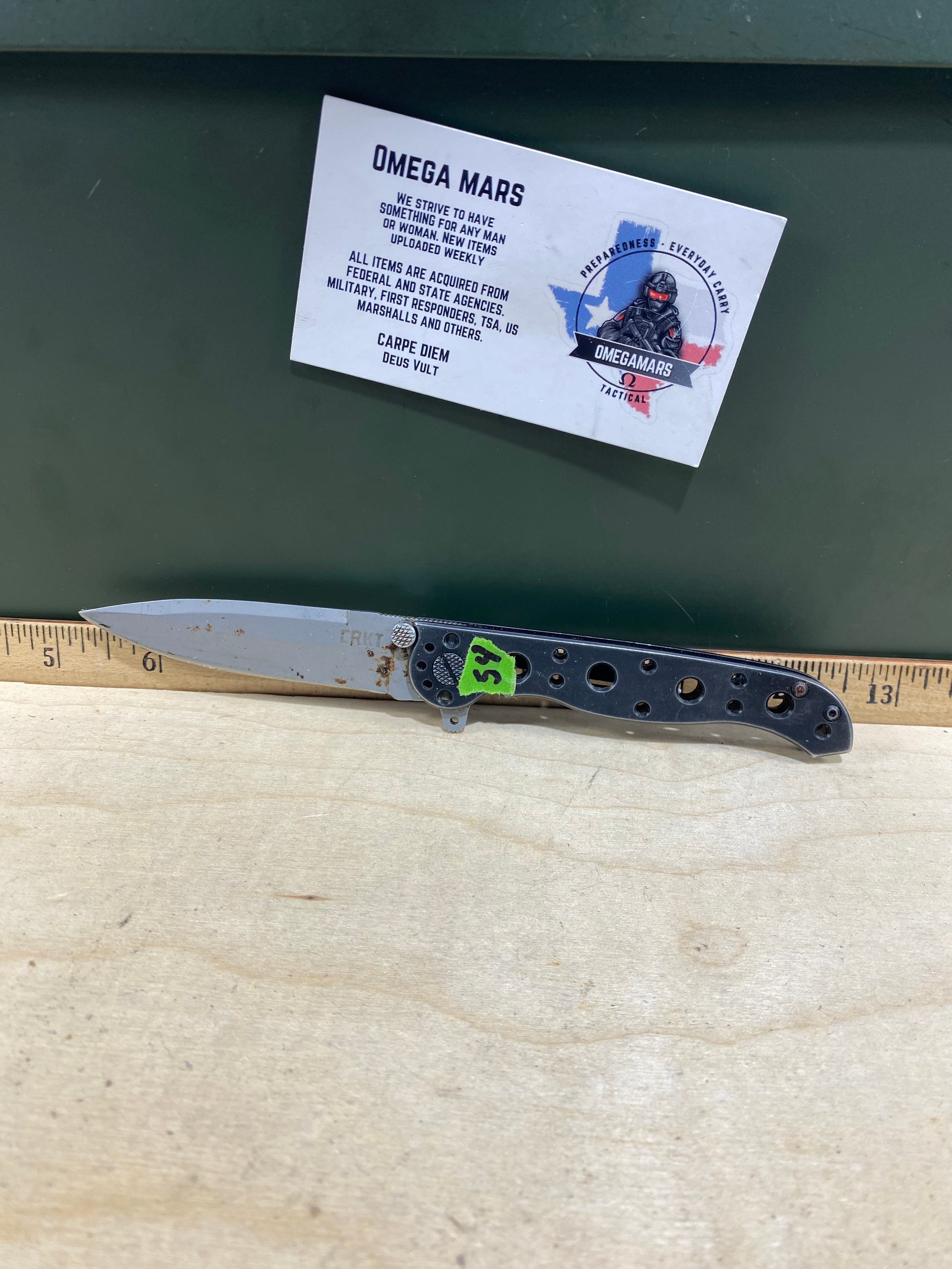 CRKT M16-01S Carson #54. Light usage. Resharpened. Dirty