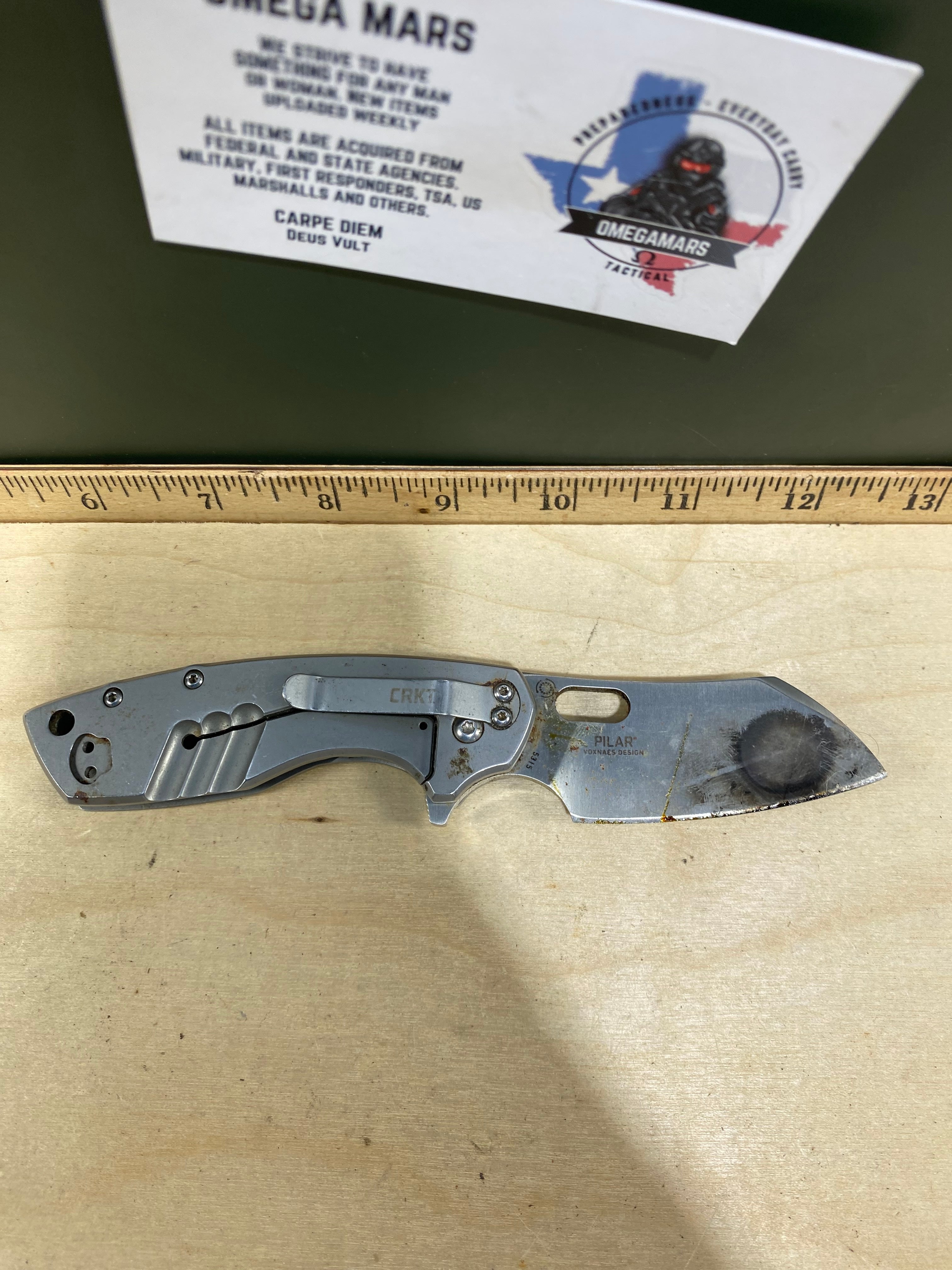 CRKT 5315 Pilar #55. Light usage. Super Dirty