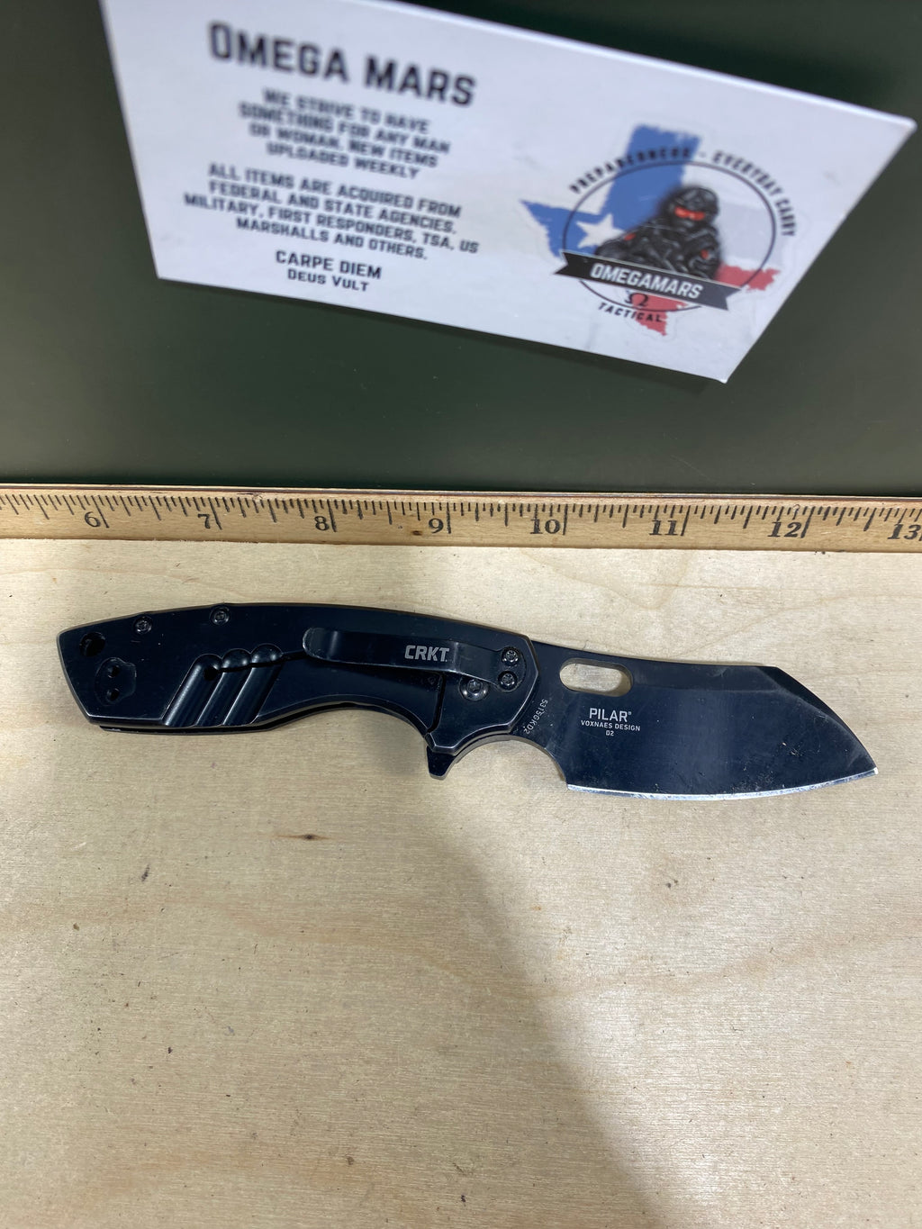 CRKT  5315GKD2 Pilar #60. Light usage. Resharpened. Dirty.