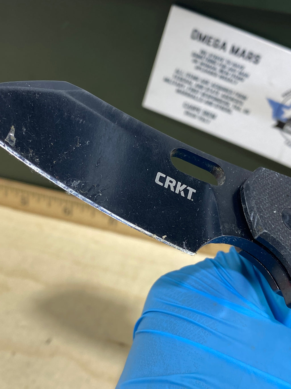 CRKT  5315GKD2 Pilar #60. Light usage. Resharpened. Dirty.